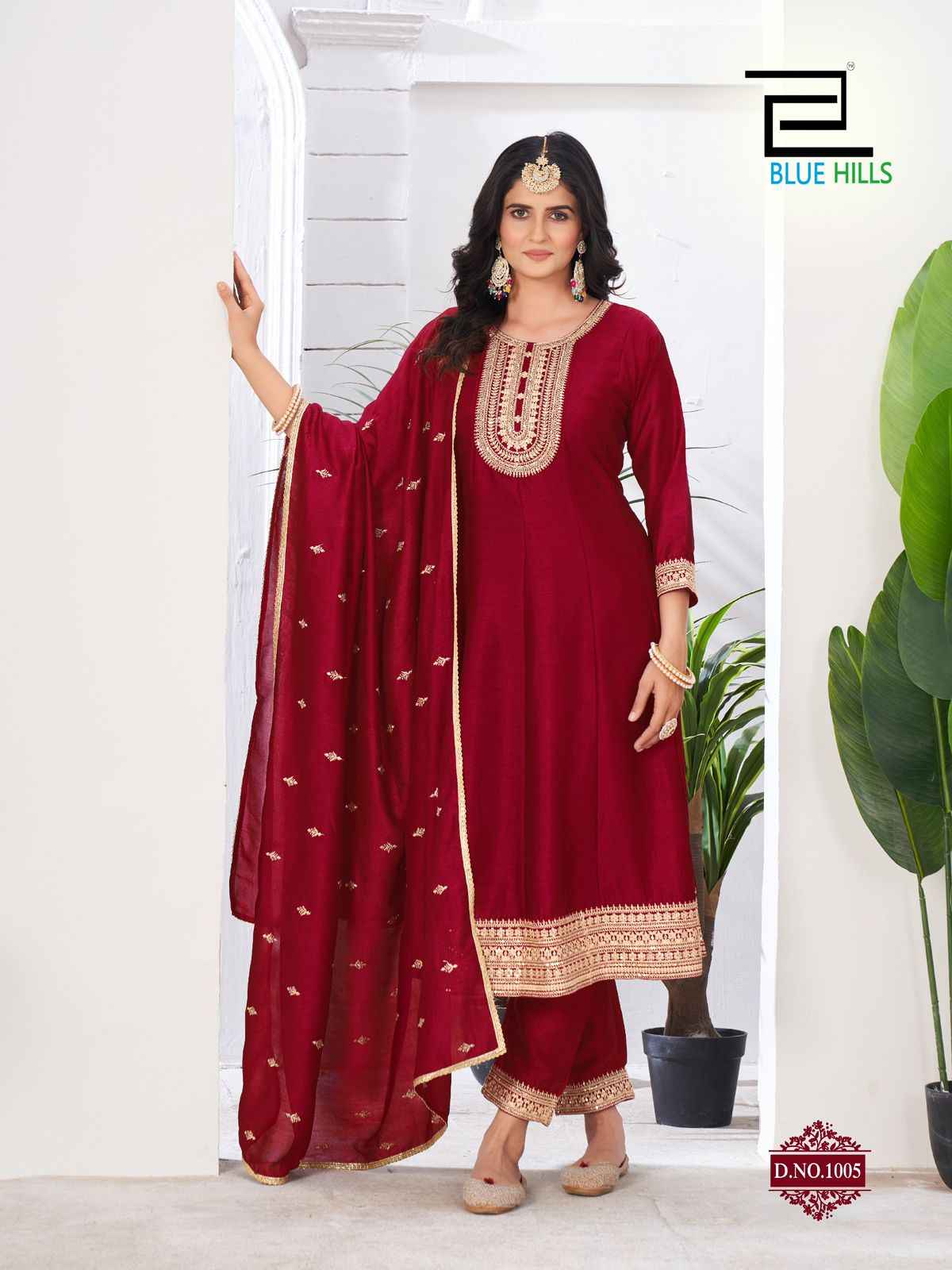 Blue Hills Taj Mahal Vichitra Kurti Combo 6 pcs Catalogue