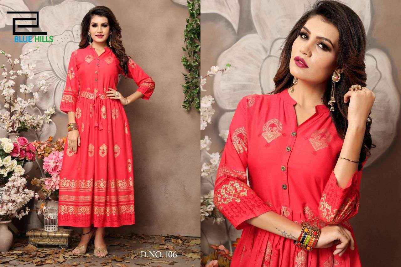 Blue Hills Walkway Vol 1 Rayon Gown 9 pcs Catalogue
