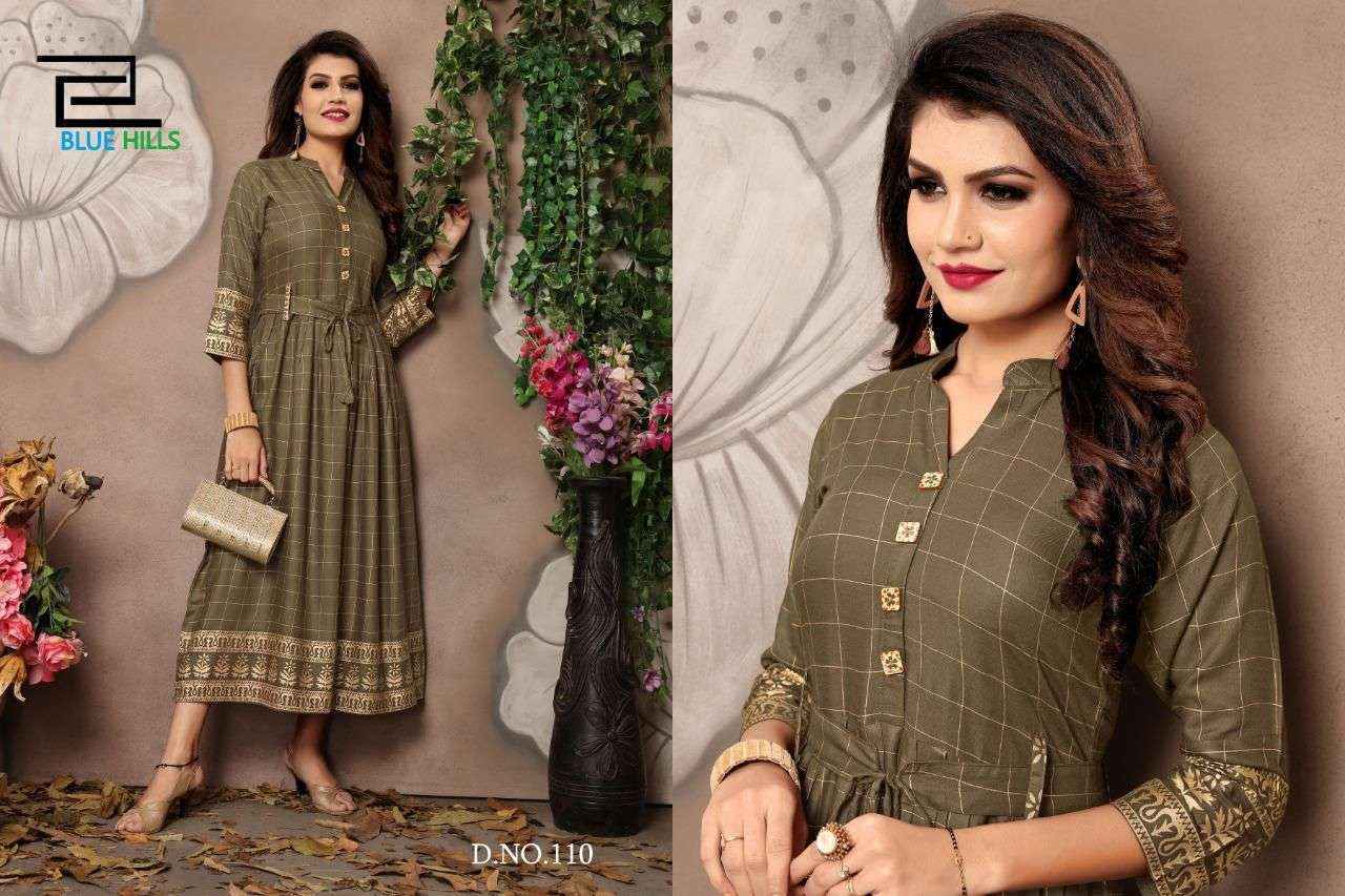 Blue Hills Walkway Vol 1 Rayon Gown 9 pcs Catalogue