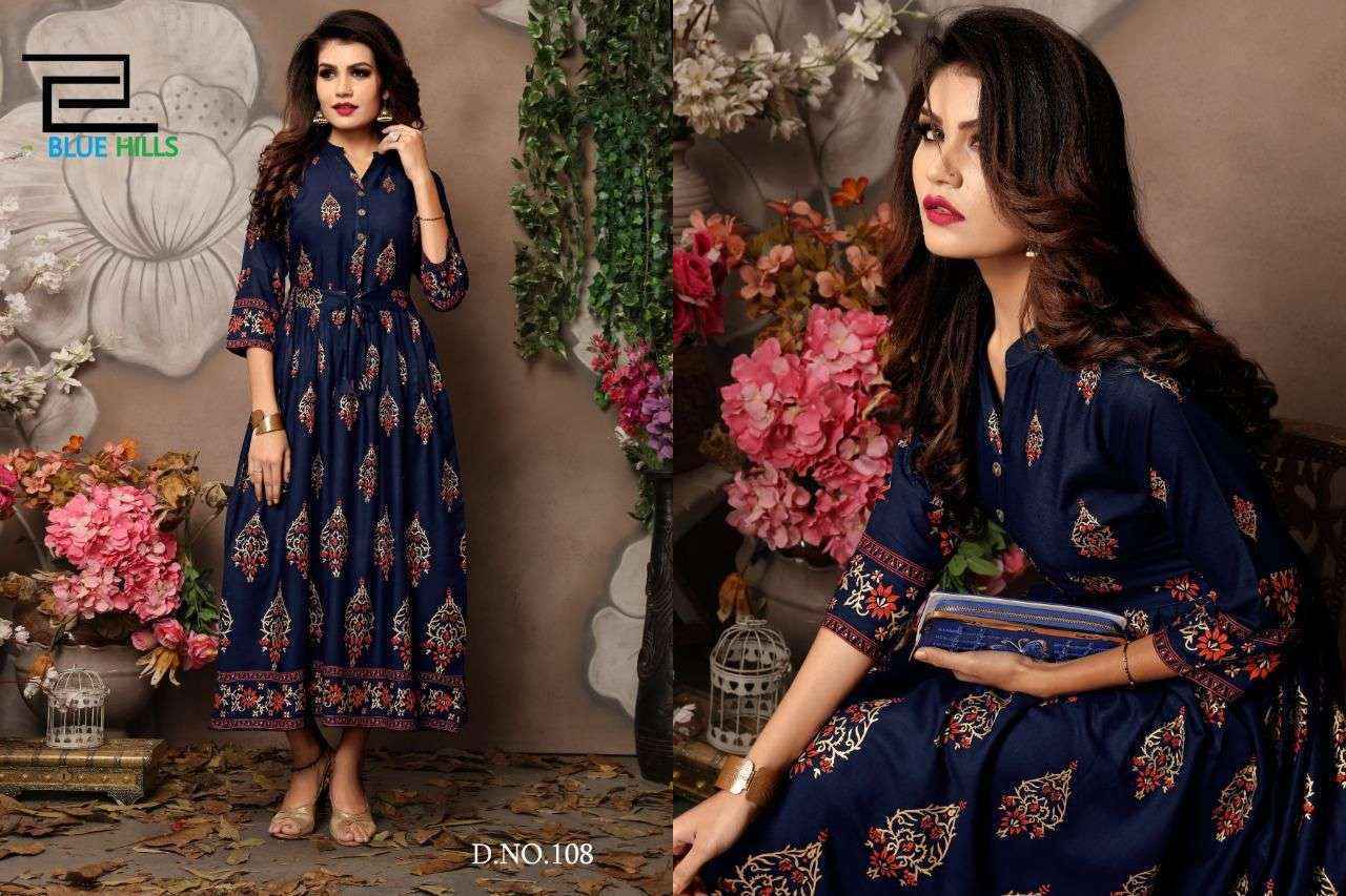 Blue Hills Walkway Vol 1 Rayon Gown 9 pcs Catalogue