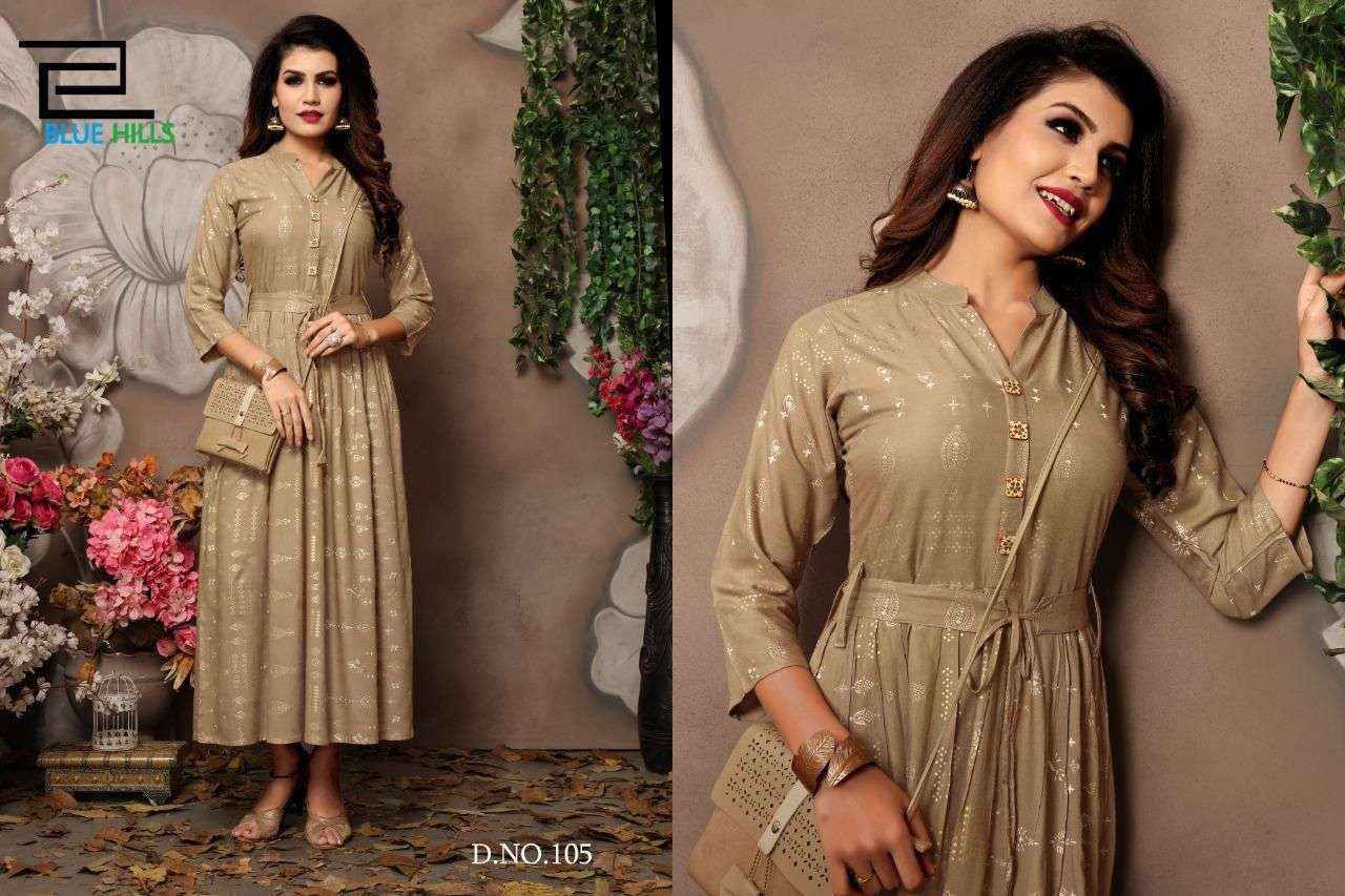 Blue Hills Walkway Vol 1 Rayon Gown 9 pcs Catalogue