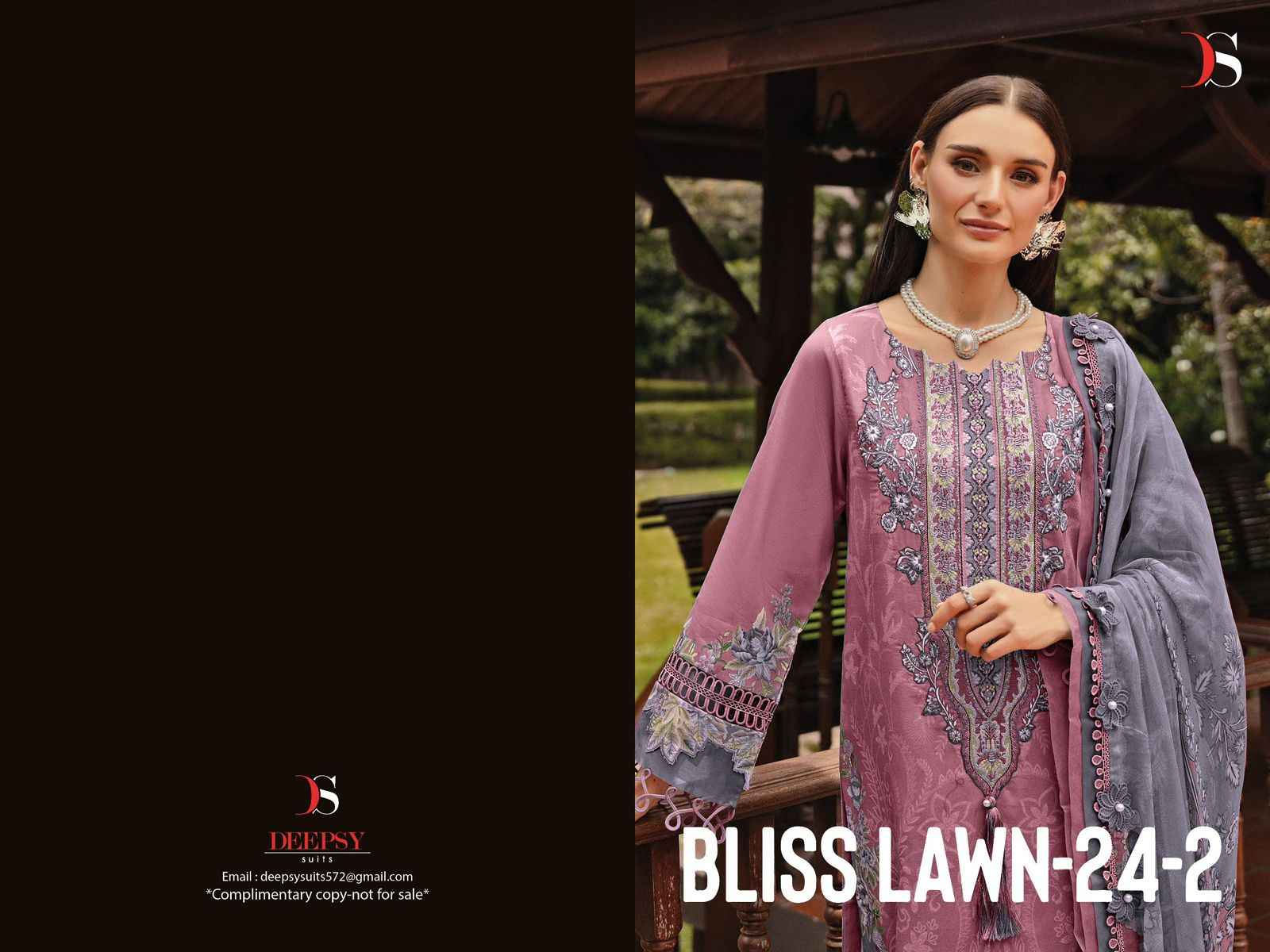 Deepsy Bliss Lawn Vol 24-2 Cotton Dress Material 8 Pc Catalog