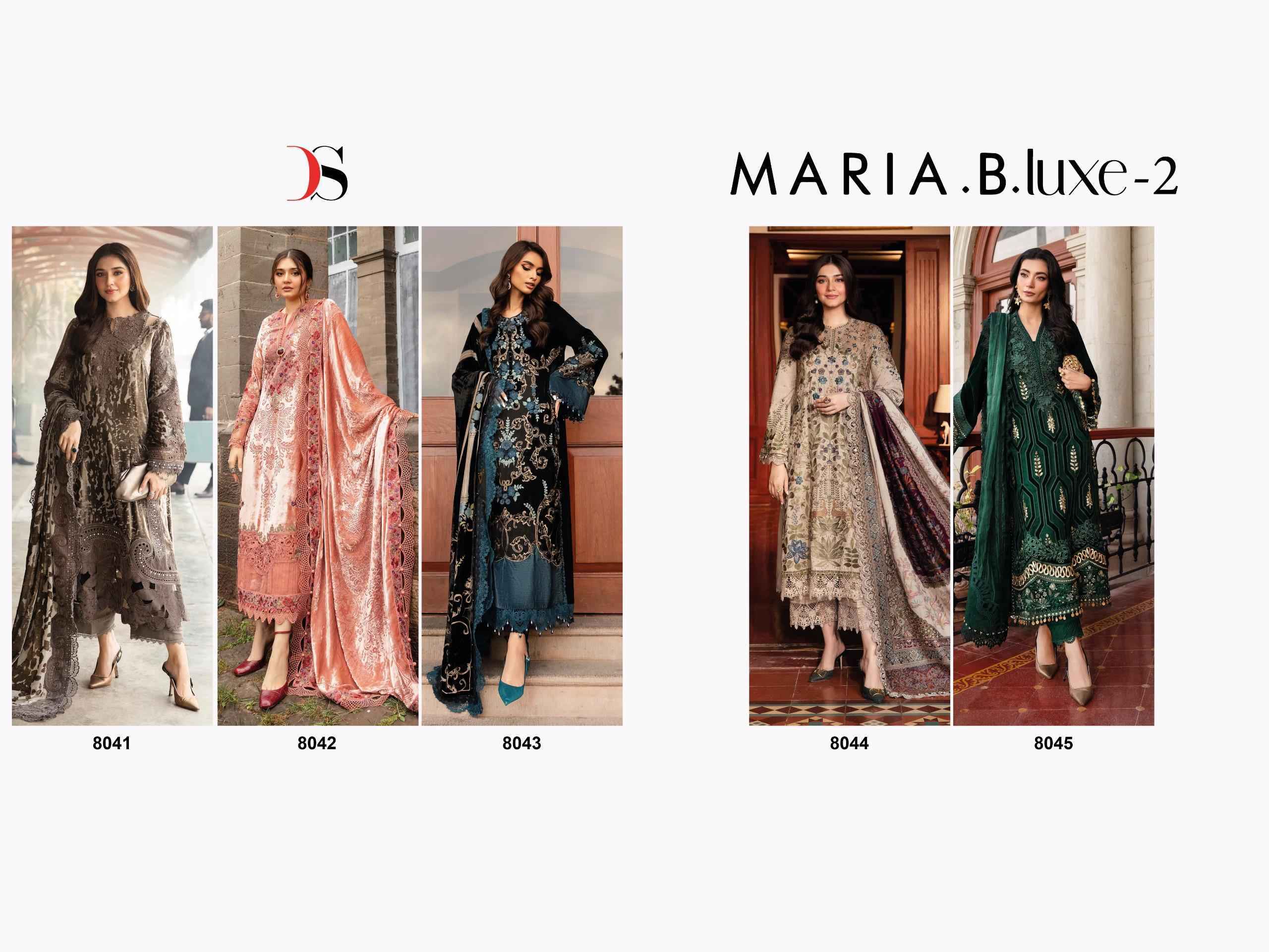 Deepsy Maria B Luxe 2 Viscouse Rayon Dress Material 5 pcs Catalogue