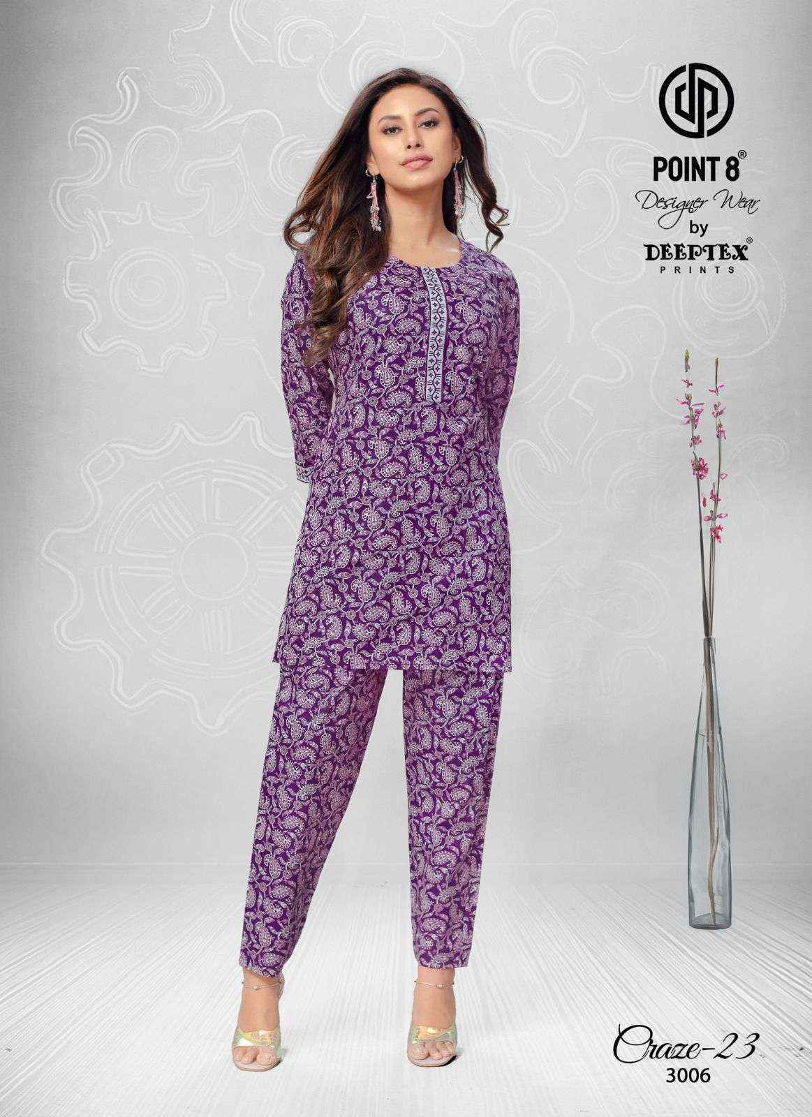 Deeptex Craze Vol 23 Vol 3 Cotton Co Ord Set 10 pcs Catalogue