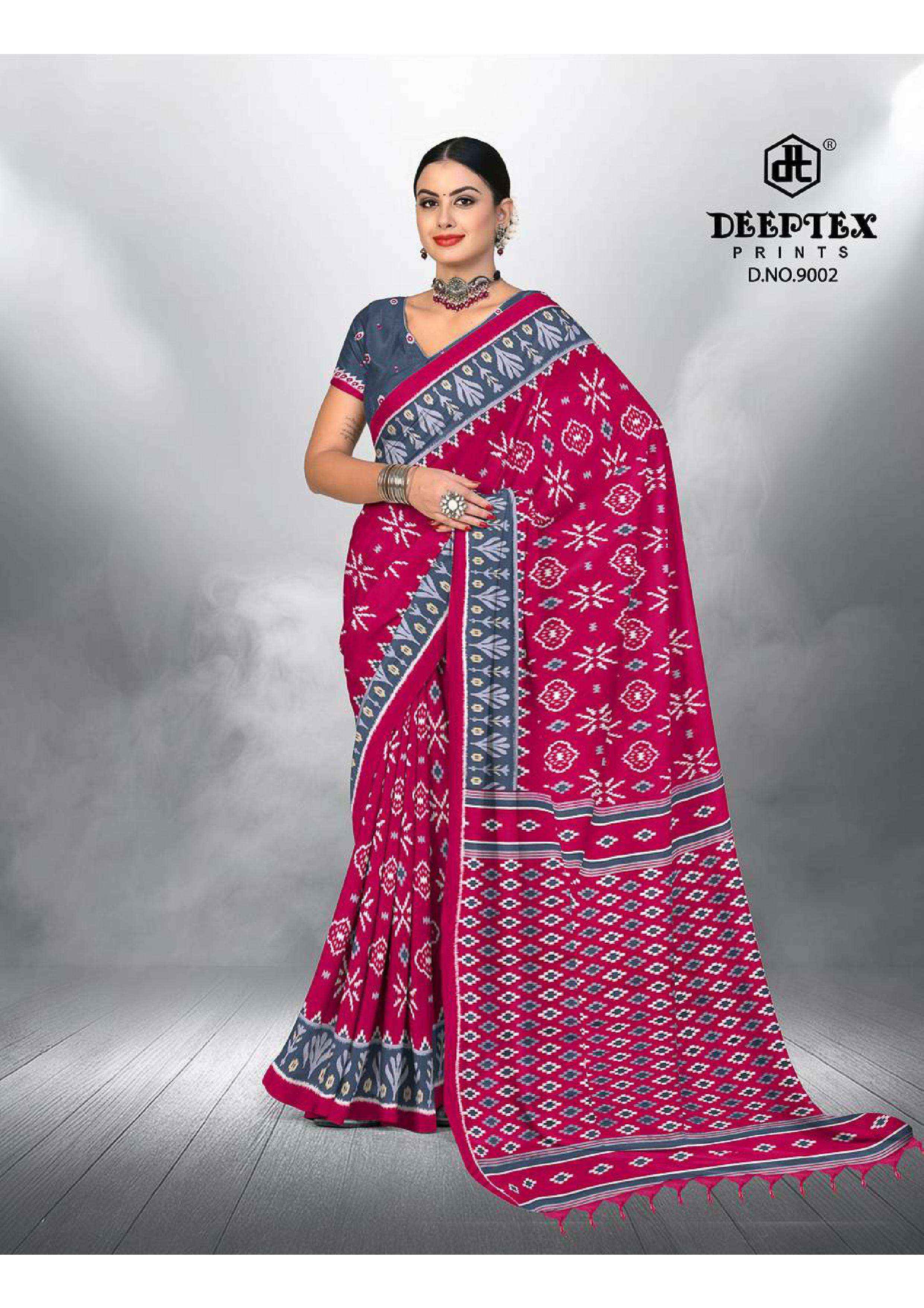 Deeptex Ikkat Special Vol 9 Cotton Saree 10 pcs Catalogue