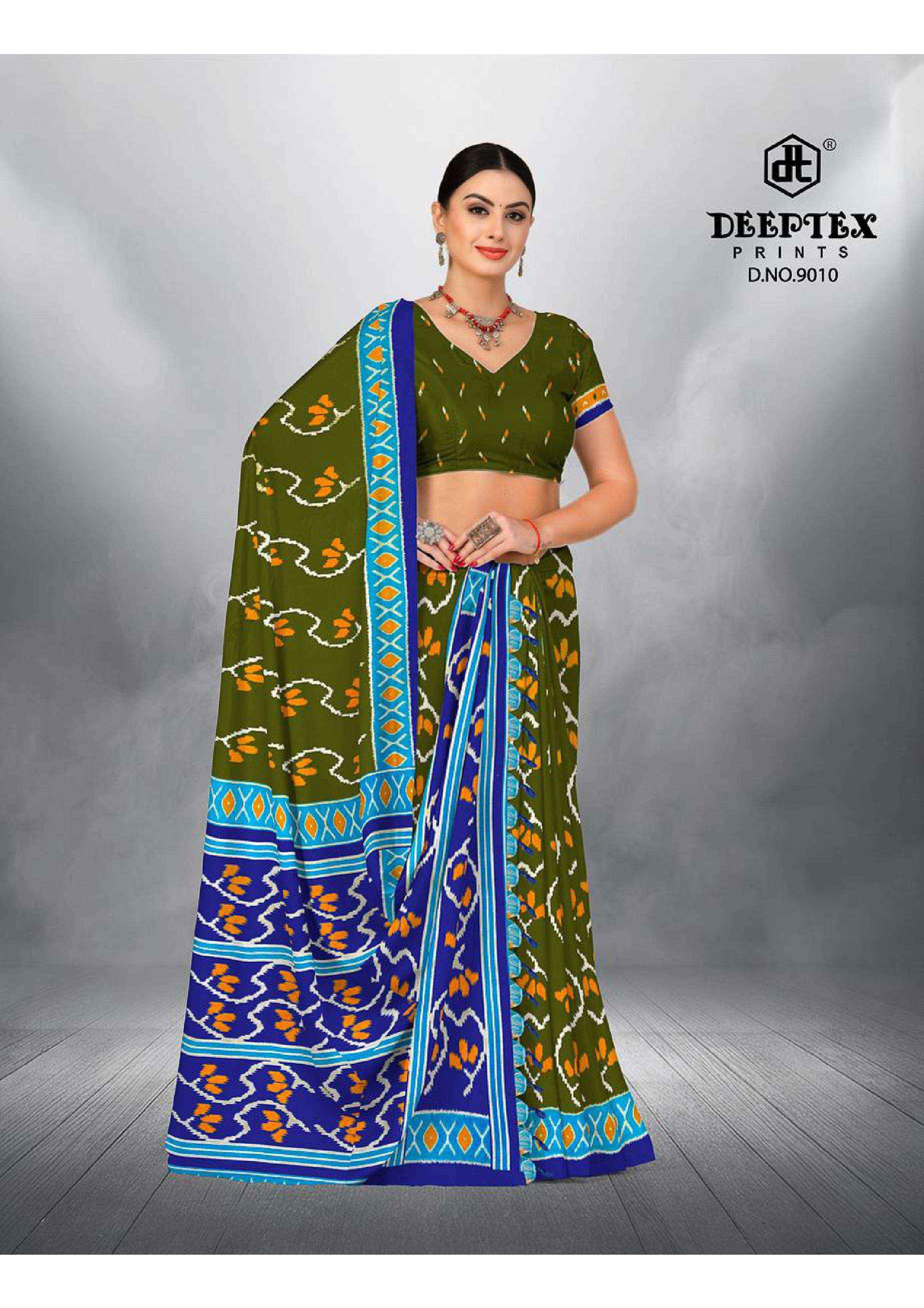 Deeptex Ikkat Special Vol 9 Cotton Saree 10 pcs Catalogue
