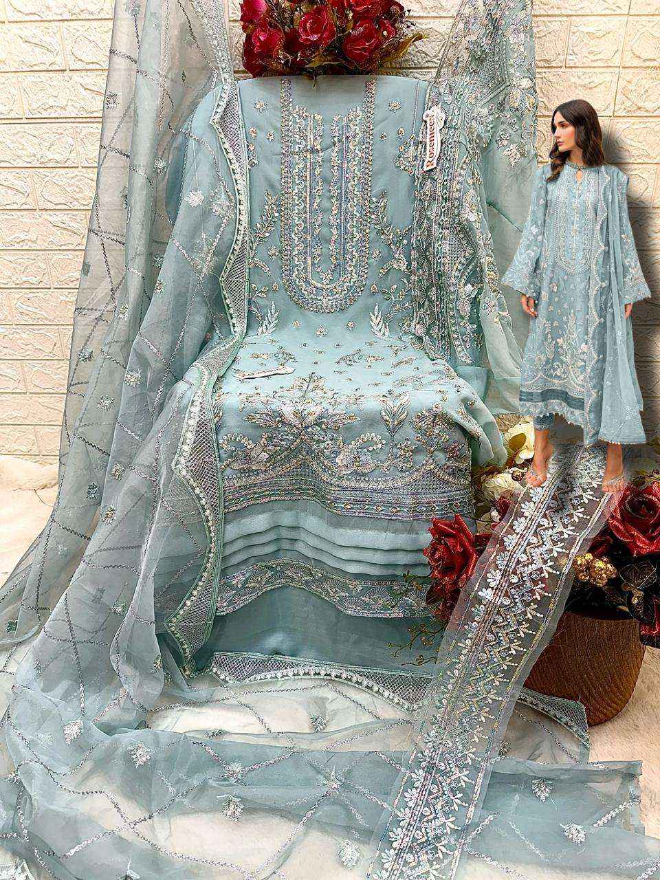 Fepic Rosemeen C 1700 Georgette Dress Material 4 pcs Catalogue