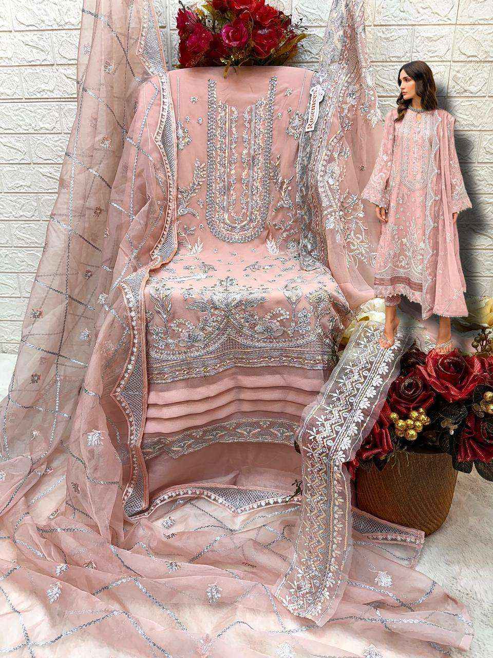 Fepic Rosemeen C 1700 Georgette Dress Material 4 pcs Catalogue