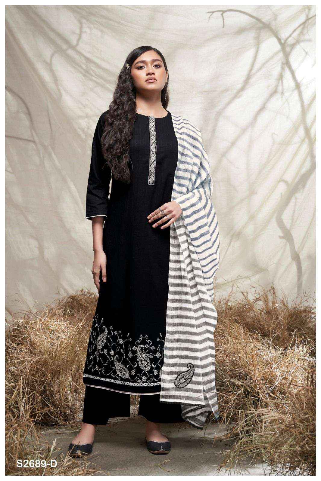 Ganga Leisha 2689 Cotton Dress Material 4 pcs Catalogue