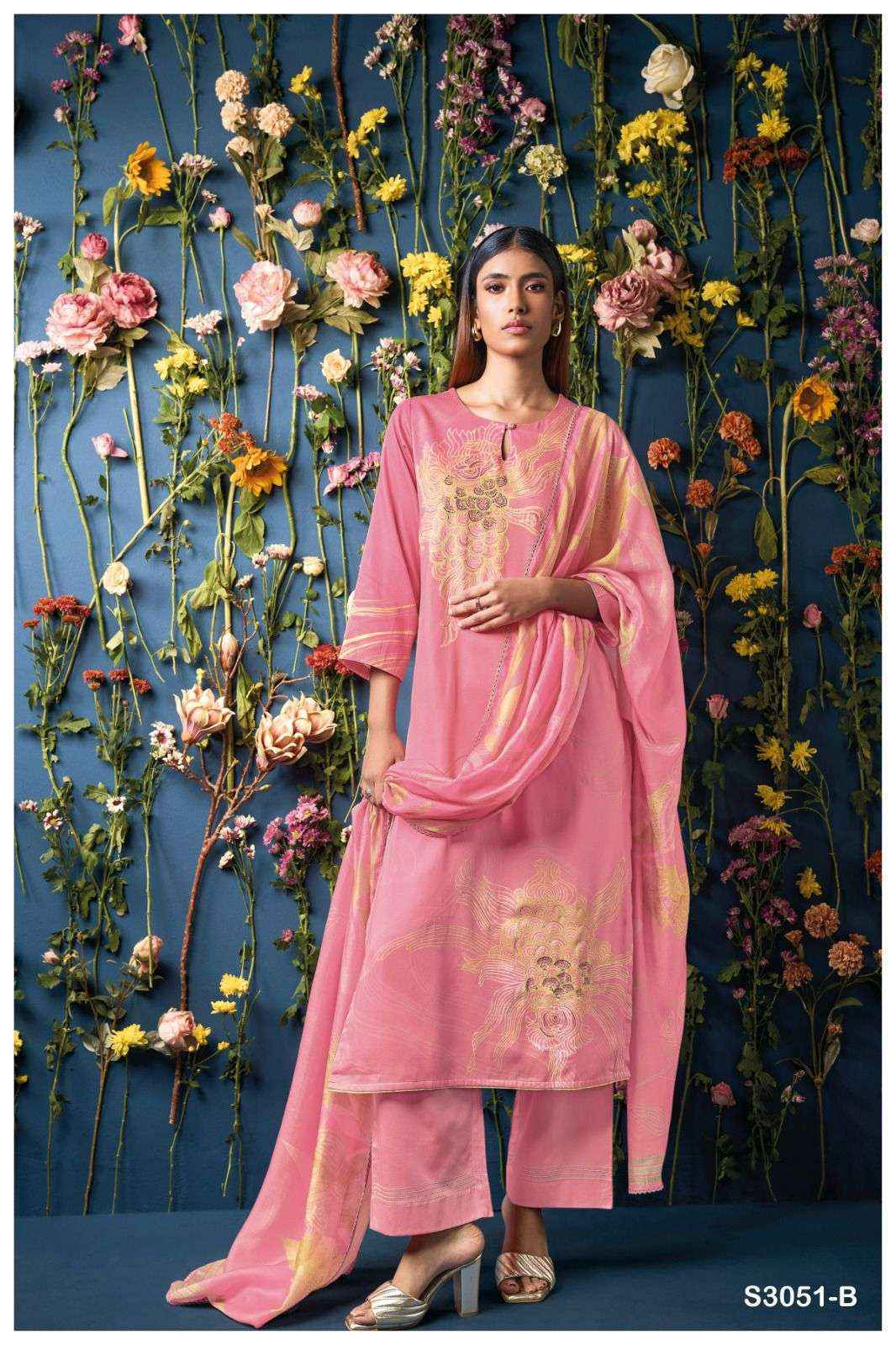 knee length dresses for ladies Unstitched Embroidered Partywear Gown
