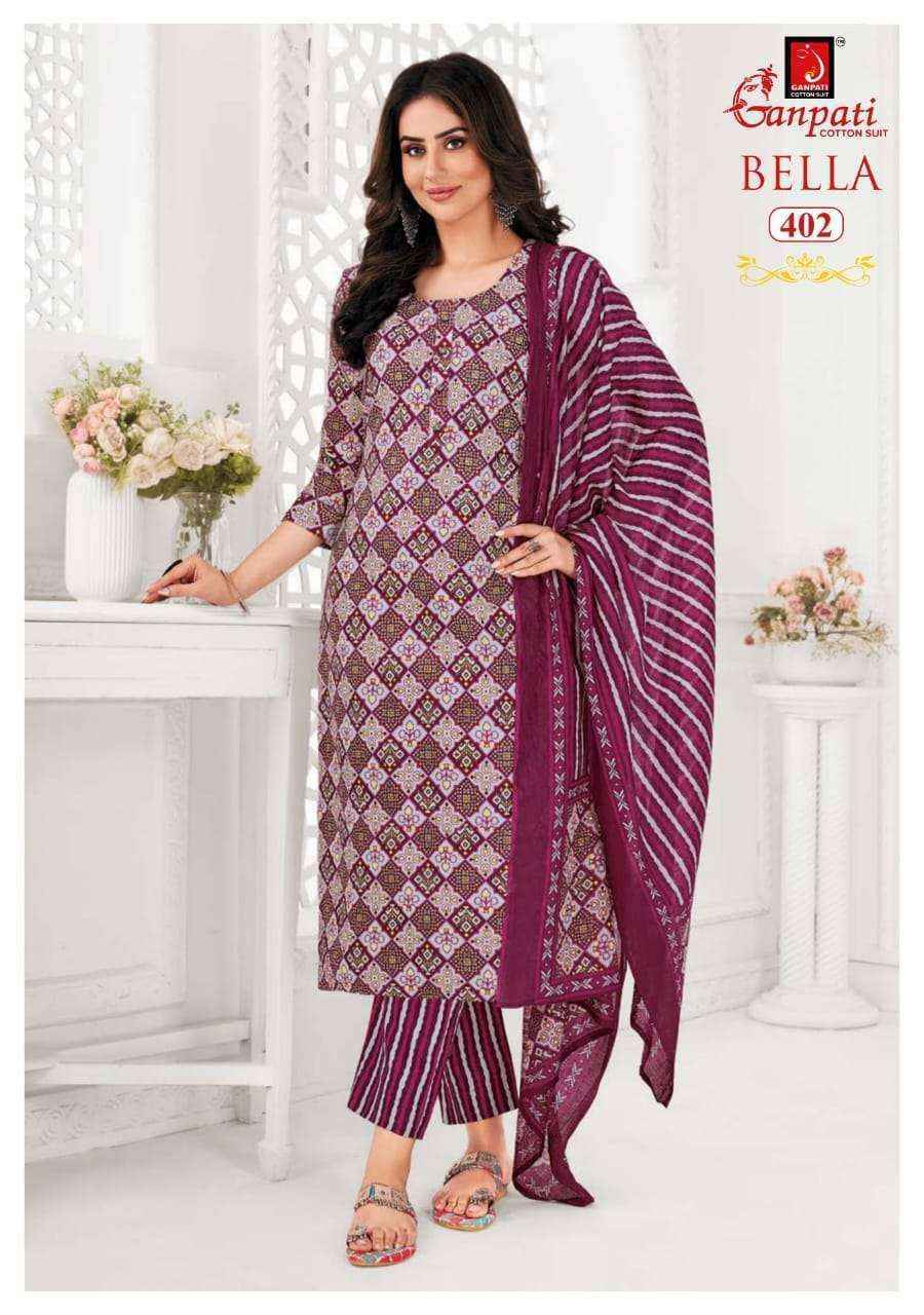 Ganpati cotton bella vol 4 Readymade suit ( 15 pcs catalogue)