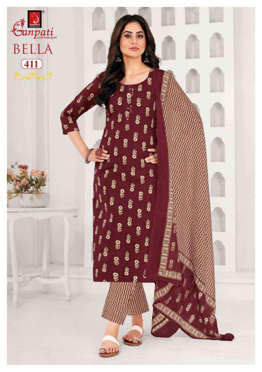 Ganpati cotton bella vol 4 Readymade suit ( 15 pcs catalogue)