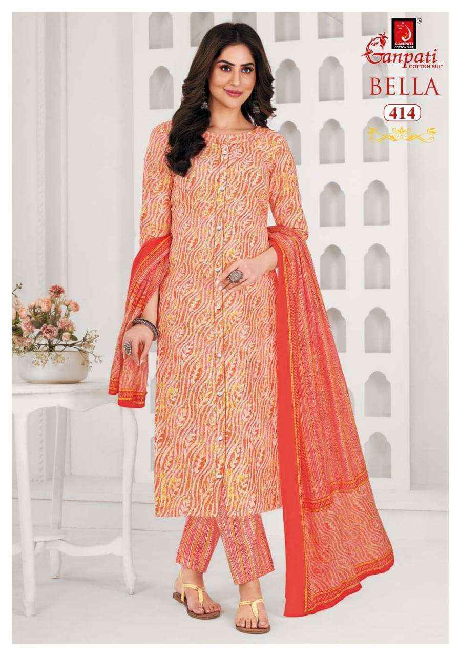 Ganpati cotton bella vol 4 Readymade suit ( 15 pcs catalogue)