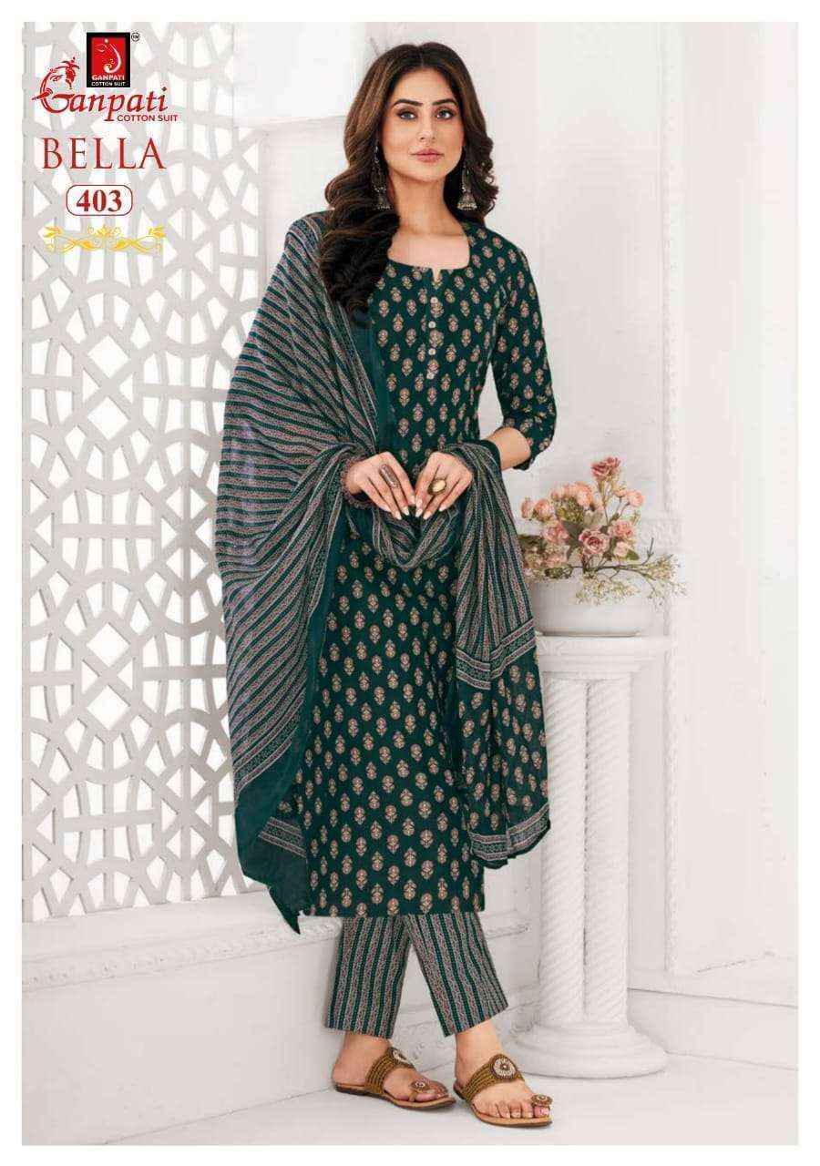 Ganpati cotton bella vol 4 Readymade suit ( 15 pcs catalogue)