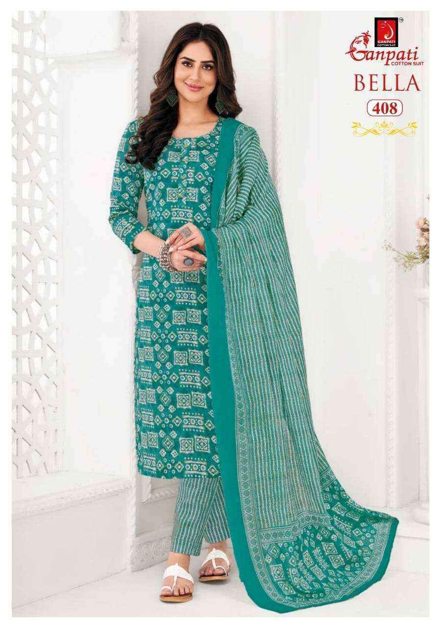 Ganpati cotton bella vol 4 Readymade suit ( 15 pcs catalogue)