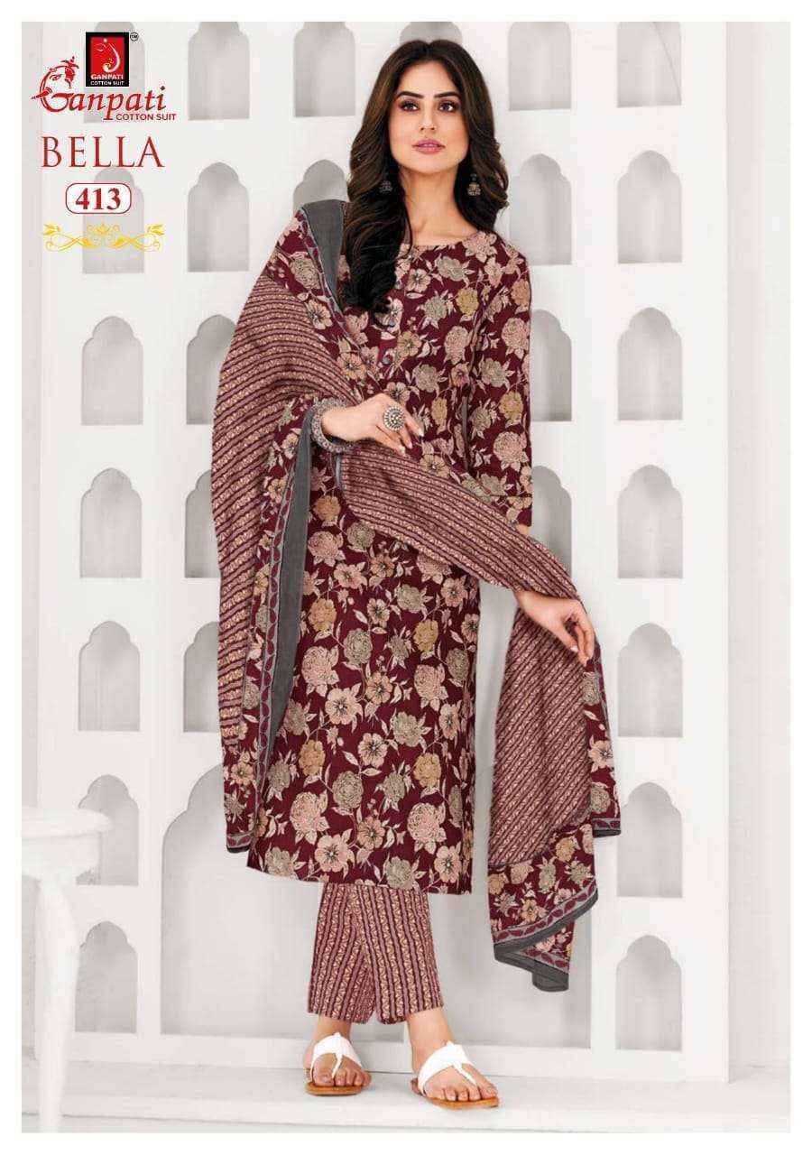 Ganpati cotton bella vol 4 Readymade suit ( 15 pcs catalogue)