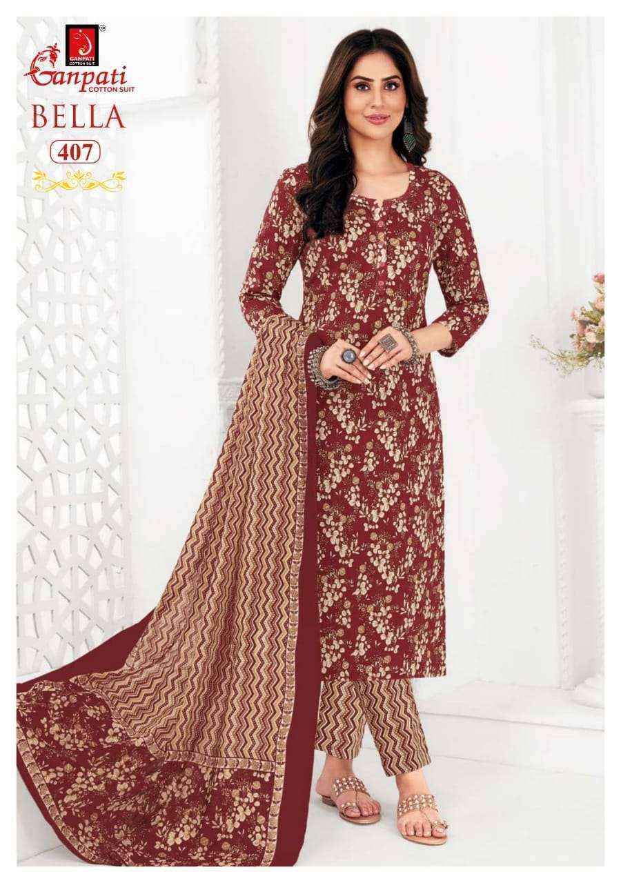 Ganpati cotton bella vol 4 Readymade suit ( 15 pcs catalogue)