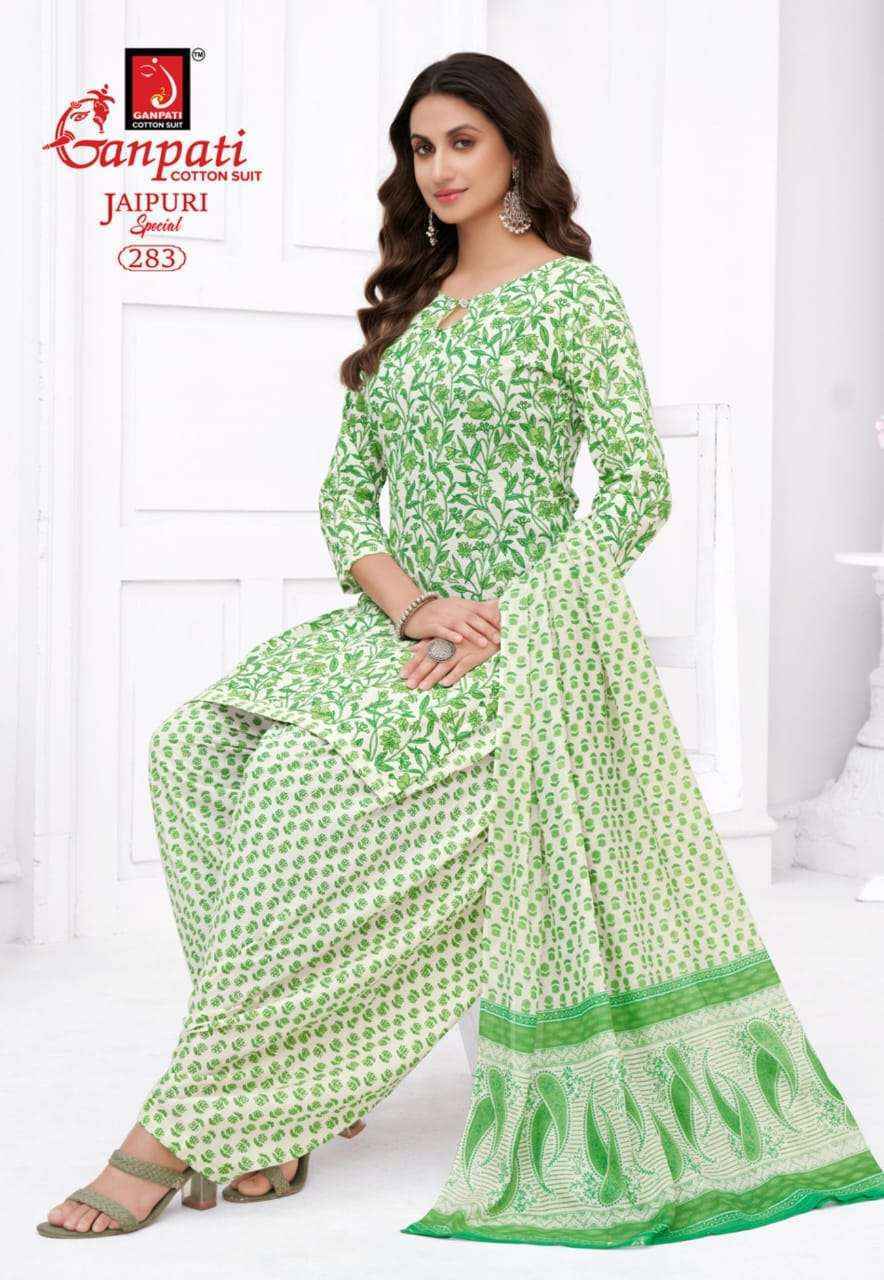 Ganpati Jaipuri Special Patiyala Vol 13 Coton Dress Material 15 pcs Catalogue