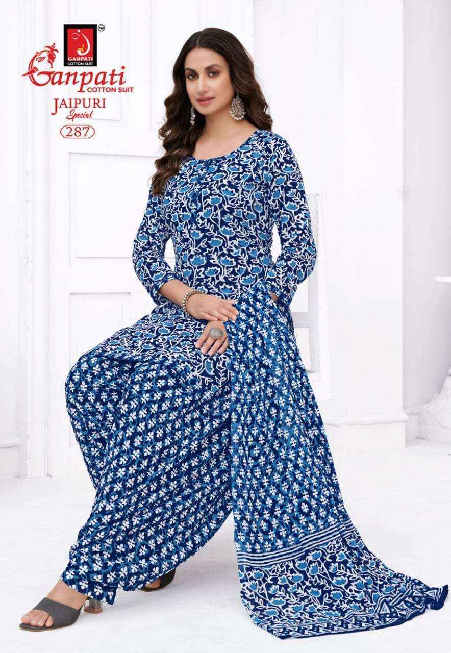 Ganpati Jaipuri Special Patiyala Vol 13 Coton Dress Material 15 pcs Catalogue