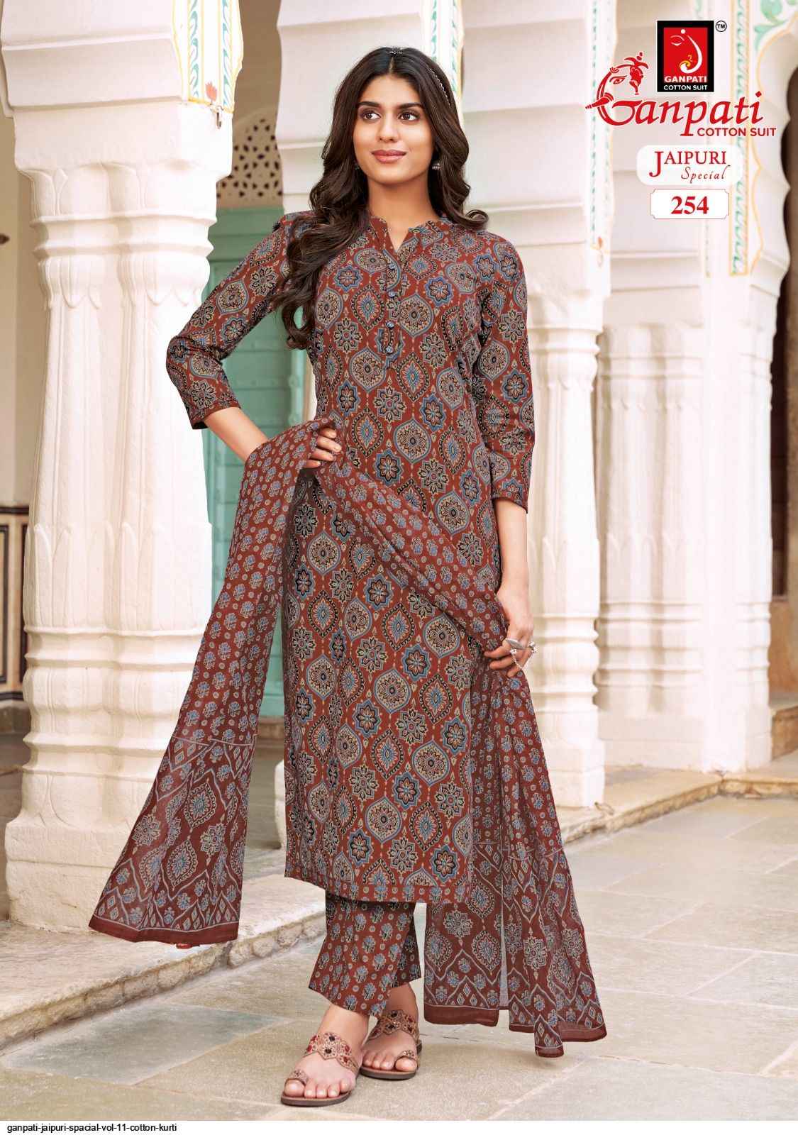 Ganpati Jaipuri Special Vol 11 Cotton Dress Material 15 pcs Catalogue