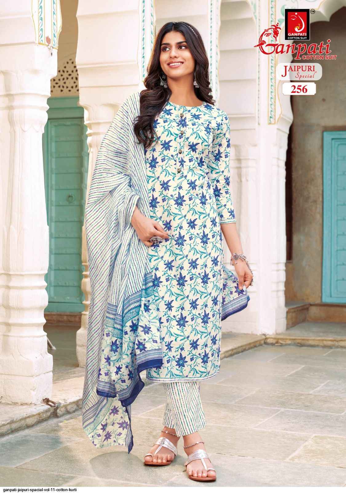 Ganpati Jaipuri Special Vol 11 Cotton Dress Material 15 pcs Catalogue