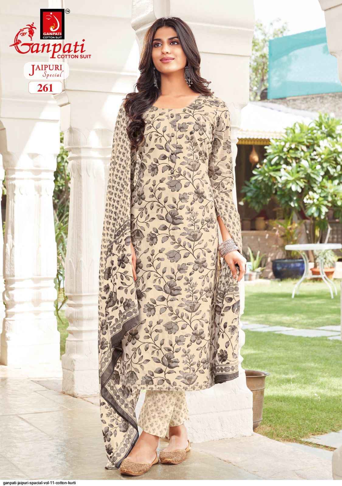 Ganpati Jaipuri Special Vol 11 Cotton Dress Material 15 pcs Catalogue