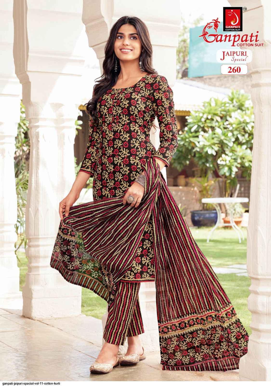 Ganpati Jaipuri Special Vol 11 Cotton Dress Material 15 pcs Catalogue