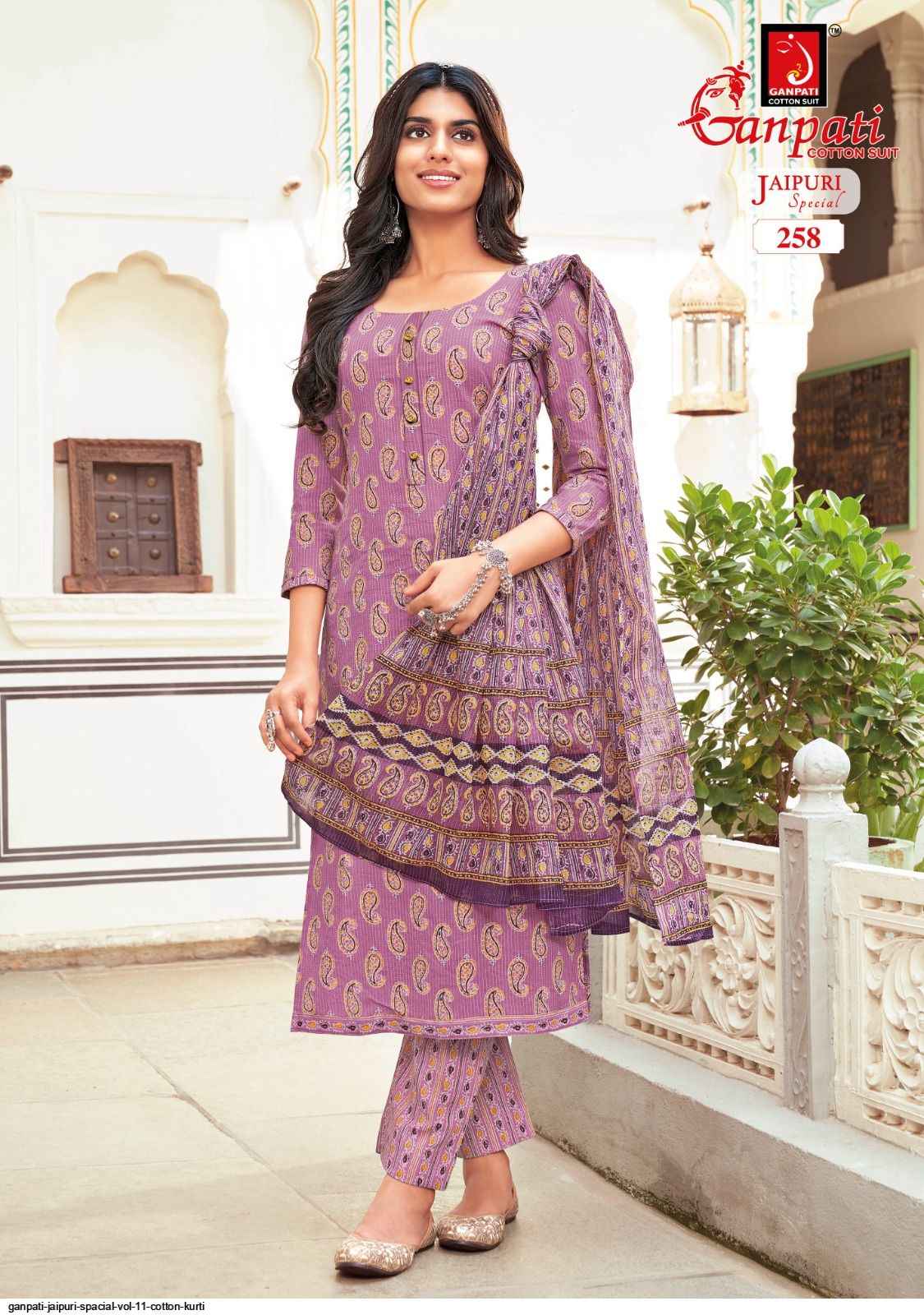 Ganpati Jaipuri Special Vol 11 Cotton Dress Material 15 pcs Catalogue