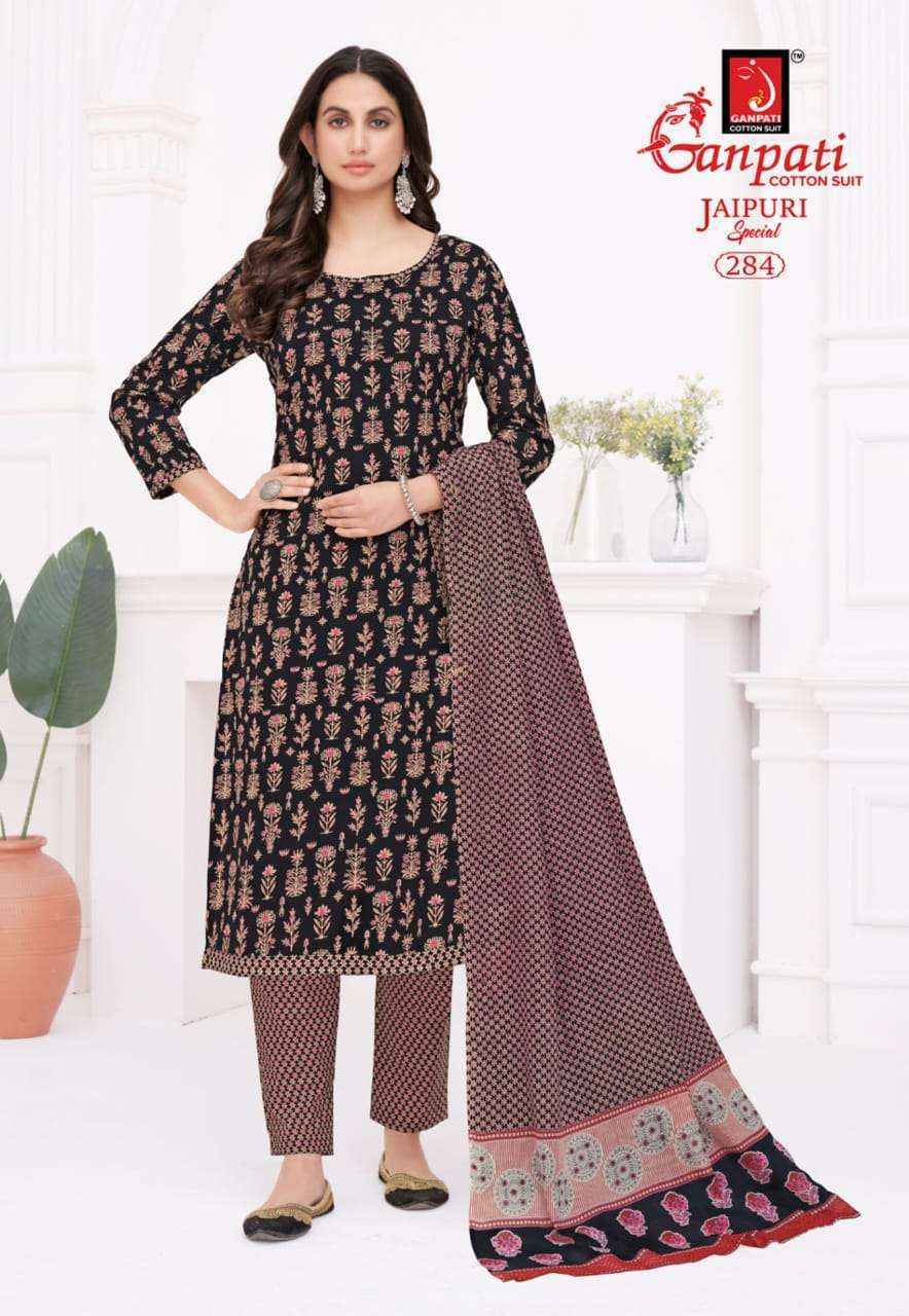 Ganpati Jaipuri Special Vol 13 Cotton Dress Material 15 pcs Catalogue
