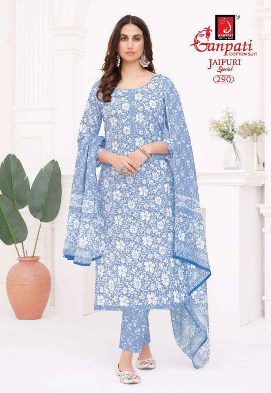 Ganpati Jaipuri Special Vol 13 Cotton Dress Material 15 pcs Catalogue