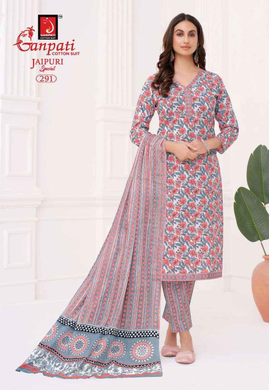 Ganpati Jaipuri Special Vol 13 Cotton Dress Material 15 pcs Catalogue