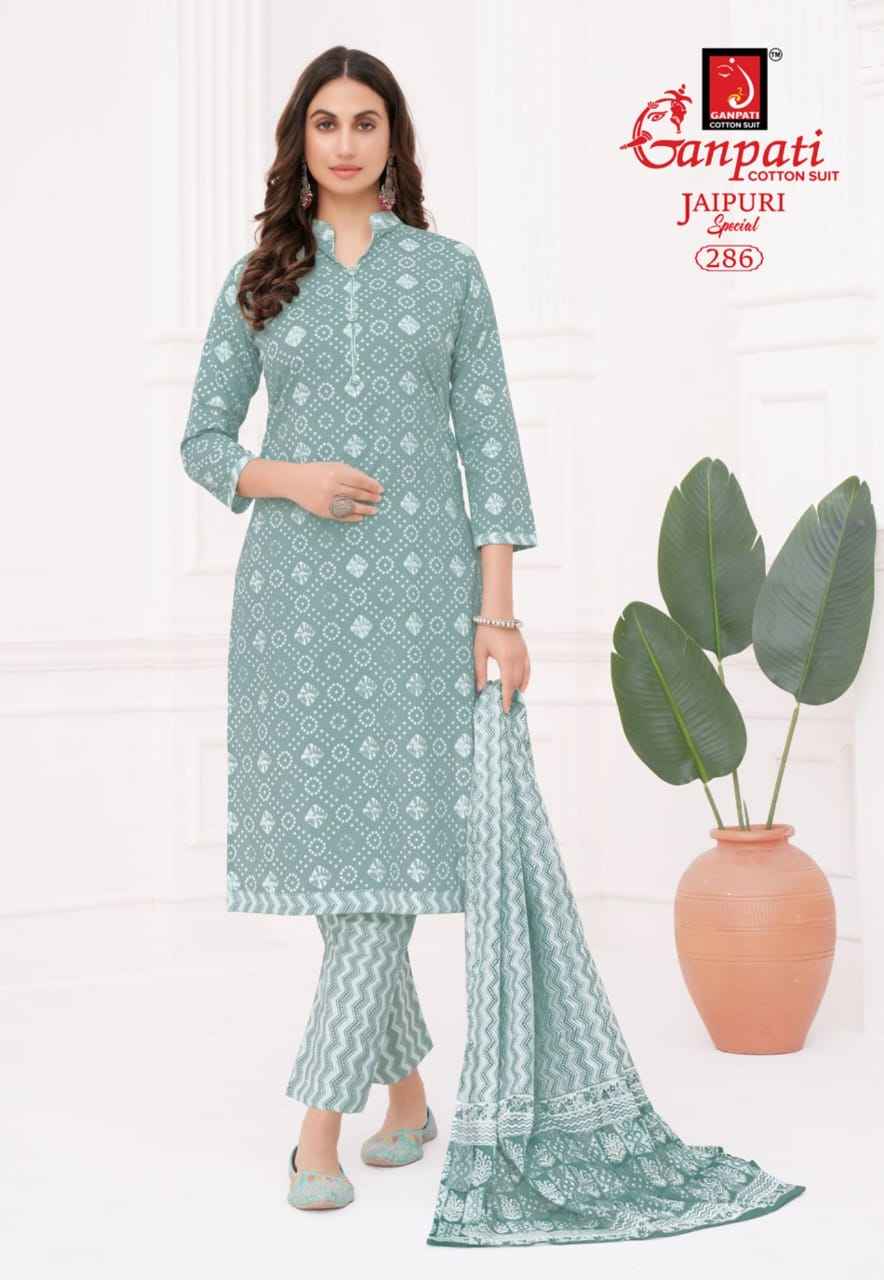 Ganpati Jaipuri Special Vol 13 Readymade Cotton Dress 15 pcs Catalogue