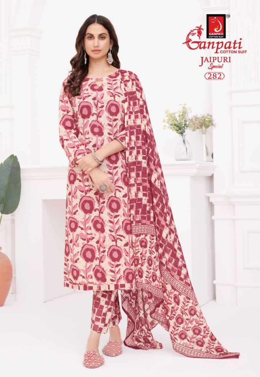 Ganpati Jaipuri Special Vol 13 Readymade Cotton Dress 15 pcs Catalogue