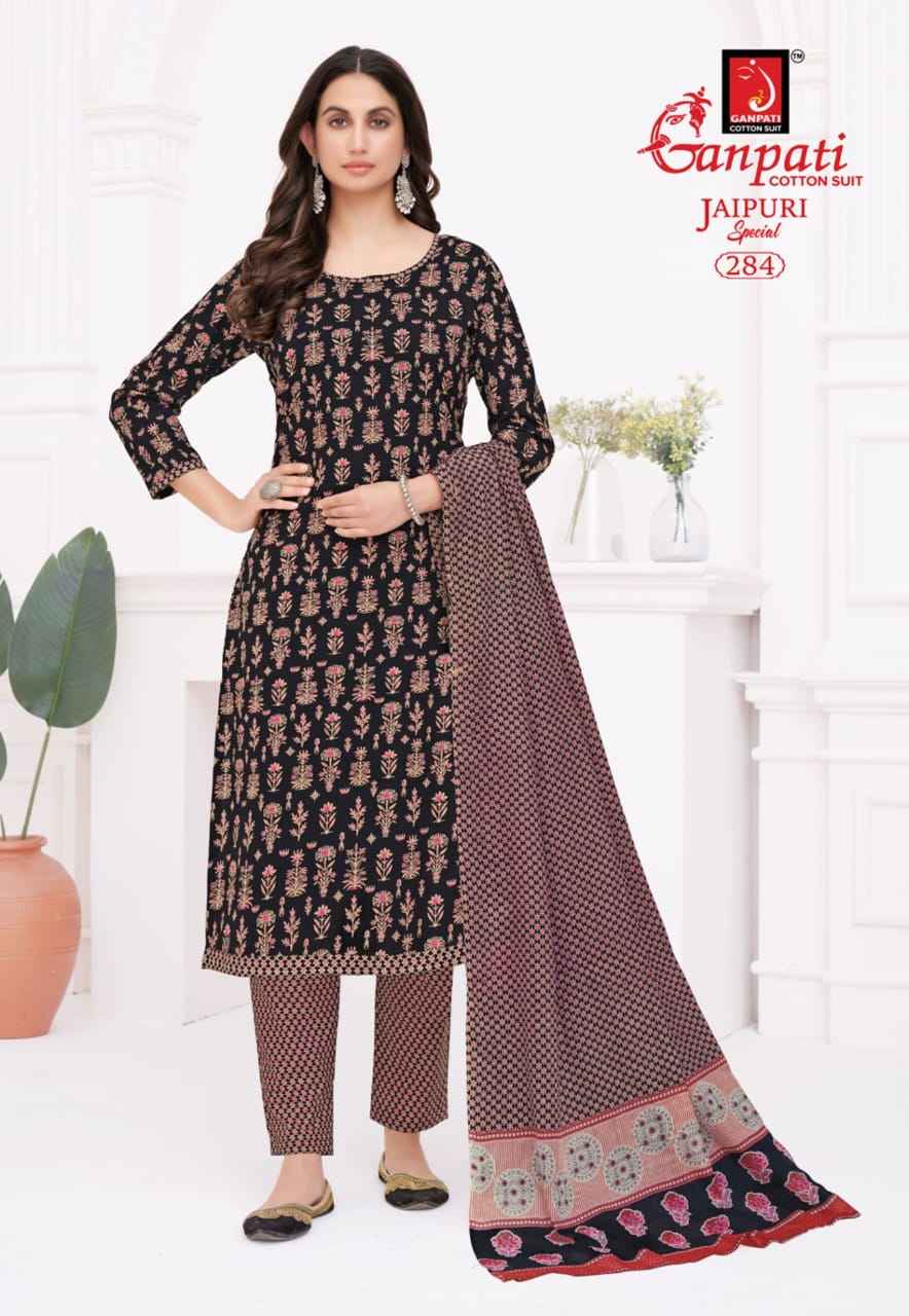 Ganpati Jaipuri Special Vol 13 Readymade Cotton Dress 15 pcs Catalogue
