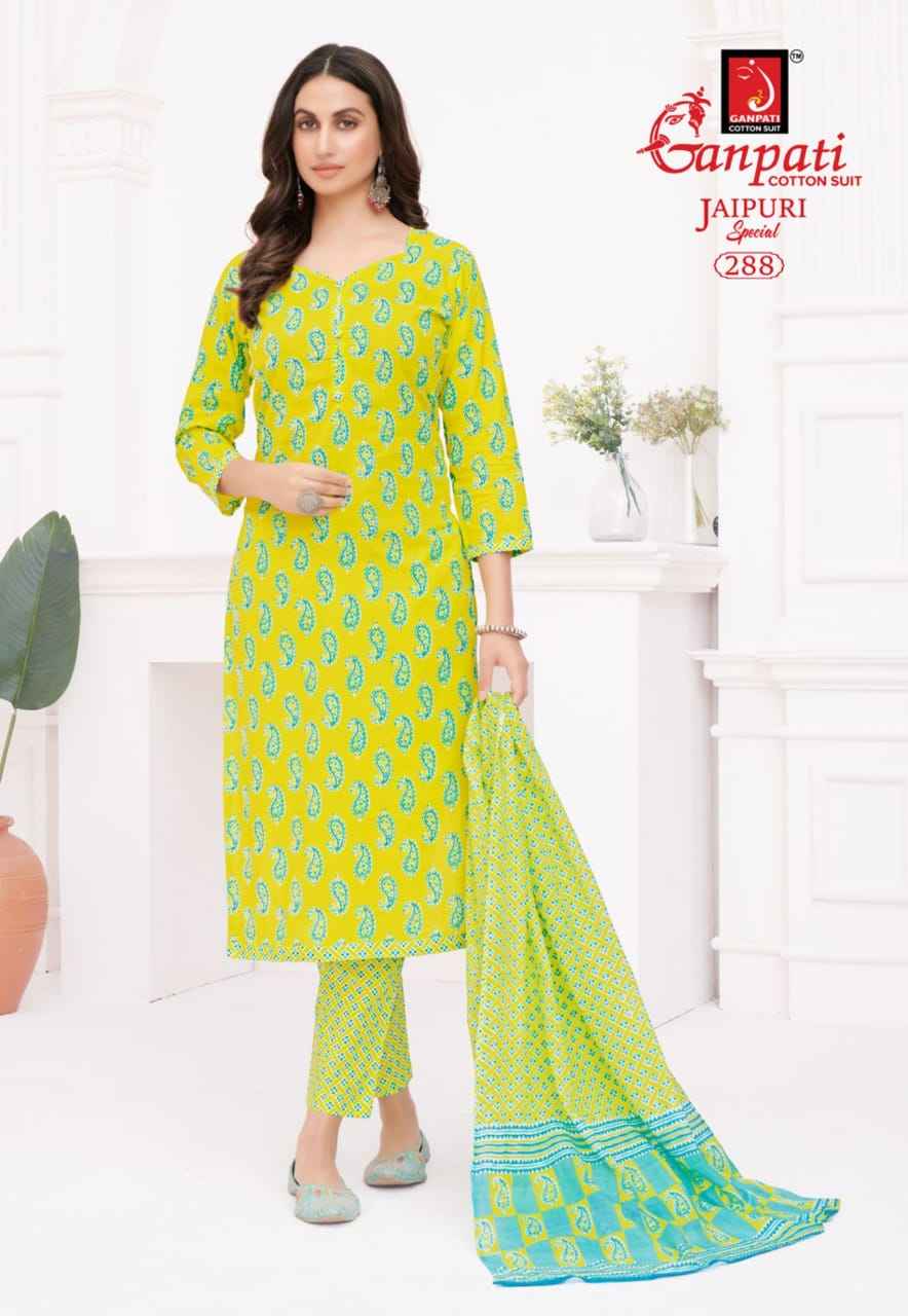 Ganpati Jaipuri Special Vol 13 Readymade Cotton Dress 15 pcs Catalogue
