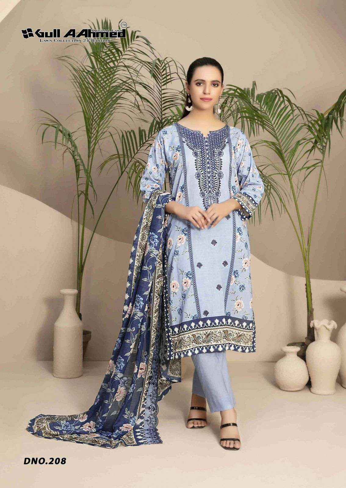 Gull Aahmed Lawn Collection Vol 24 Lawn Cotton Dress Material 6 pcs Catalogue