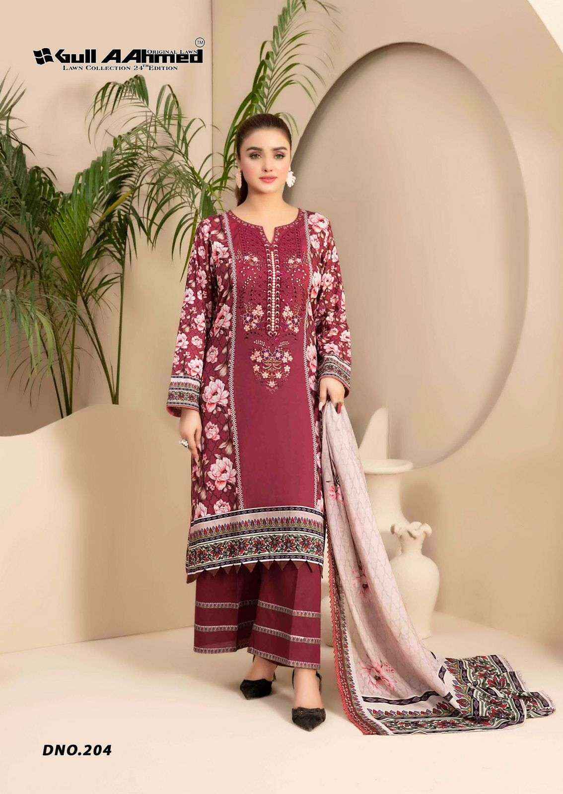 Gull Aahmed Lawn Collection Vol 24 Lawn Cotton Dress Material 6 pcs Catalogue