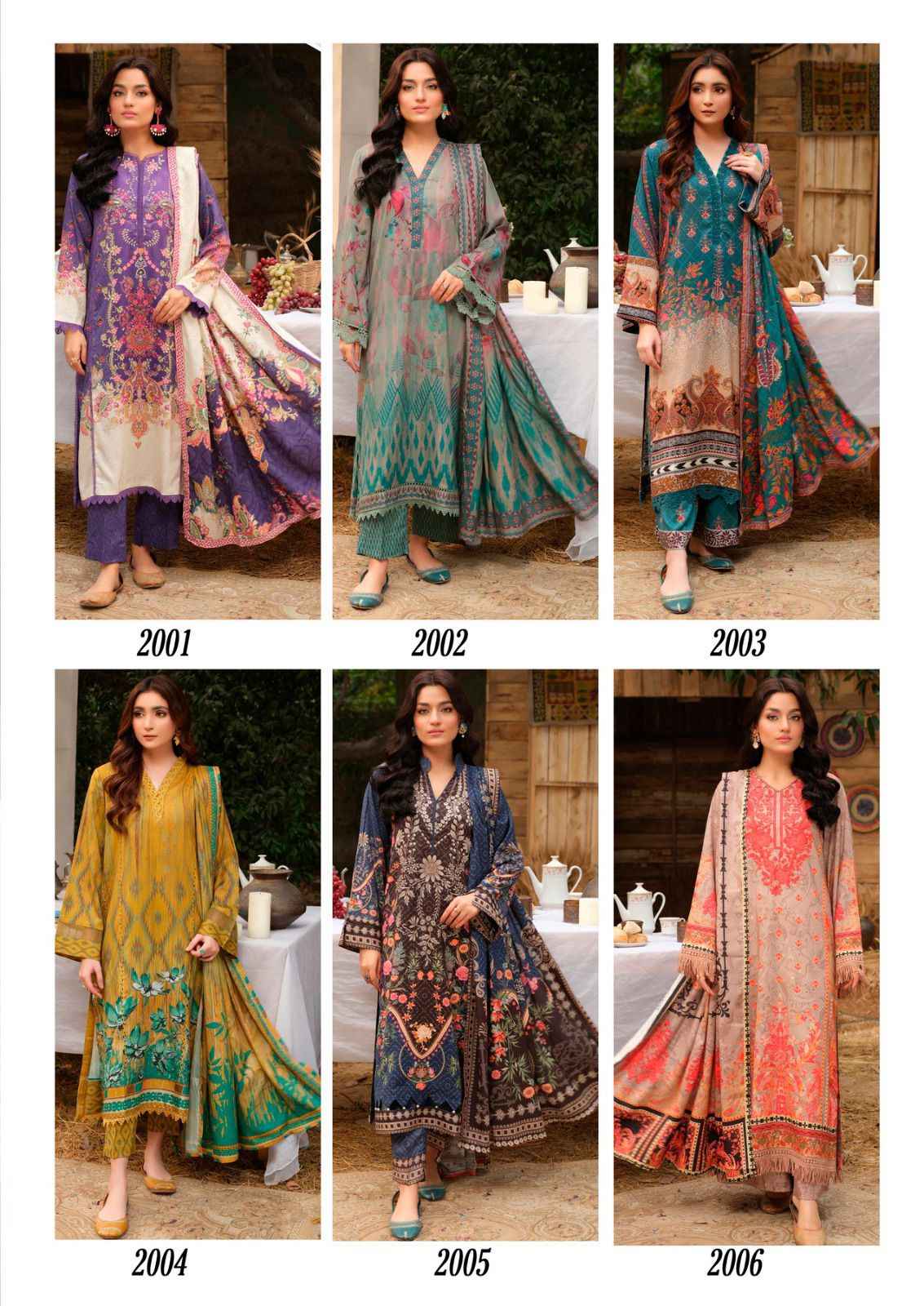 Hala Azure Vol 2 Lawn Cotton Dress Material 6 pcs Catalogue