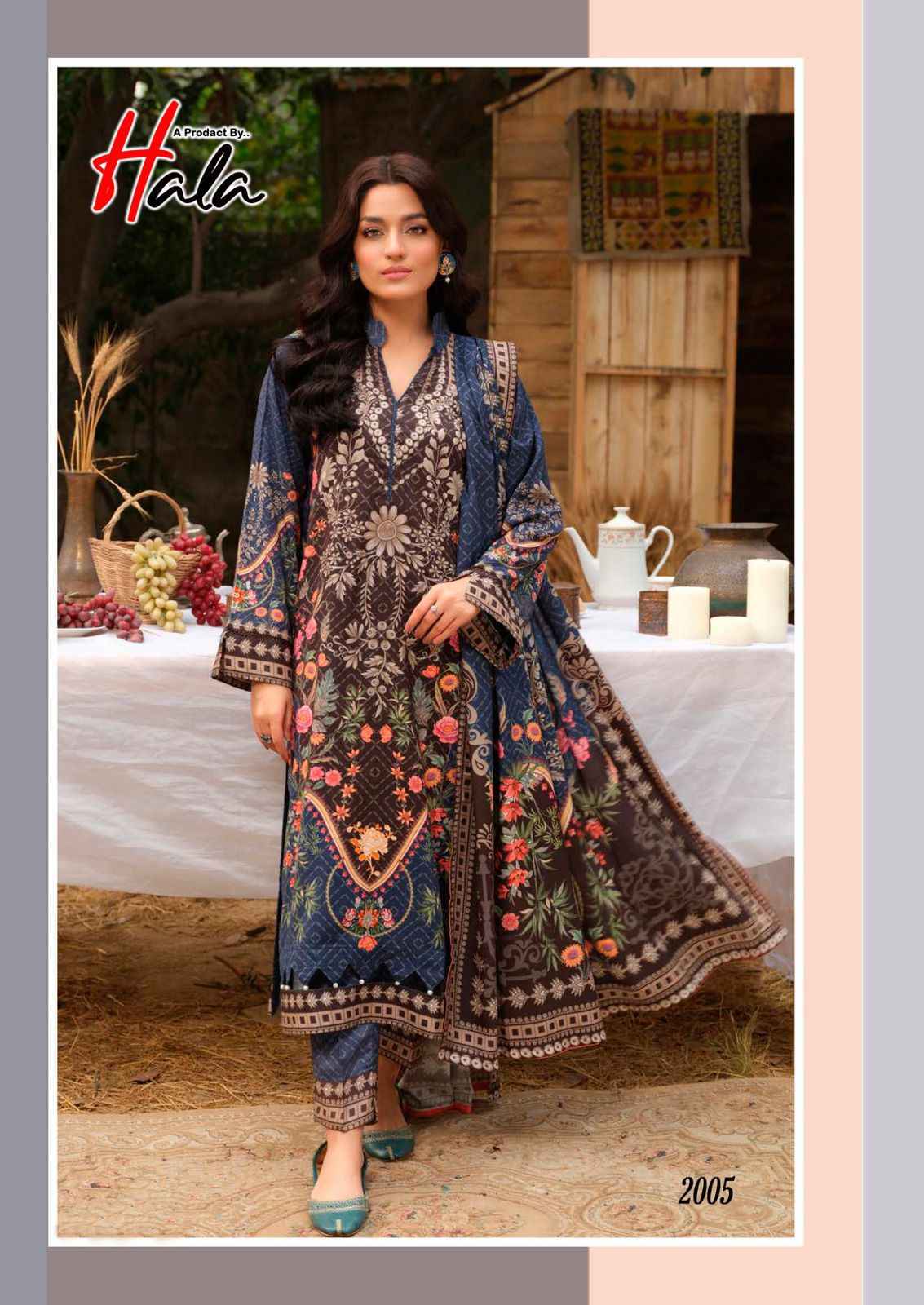Hala Azure Vol 2 Lawn Cotton Dress Material 6 pcs Catalogue