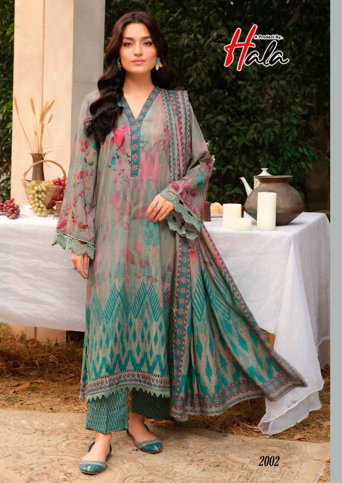 Hala Azure Vol 2 Lawn Cotton Dress Material 6 pcs Catalogue