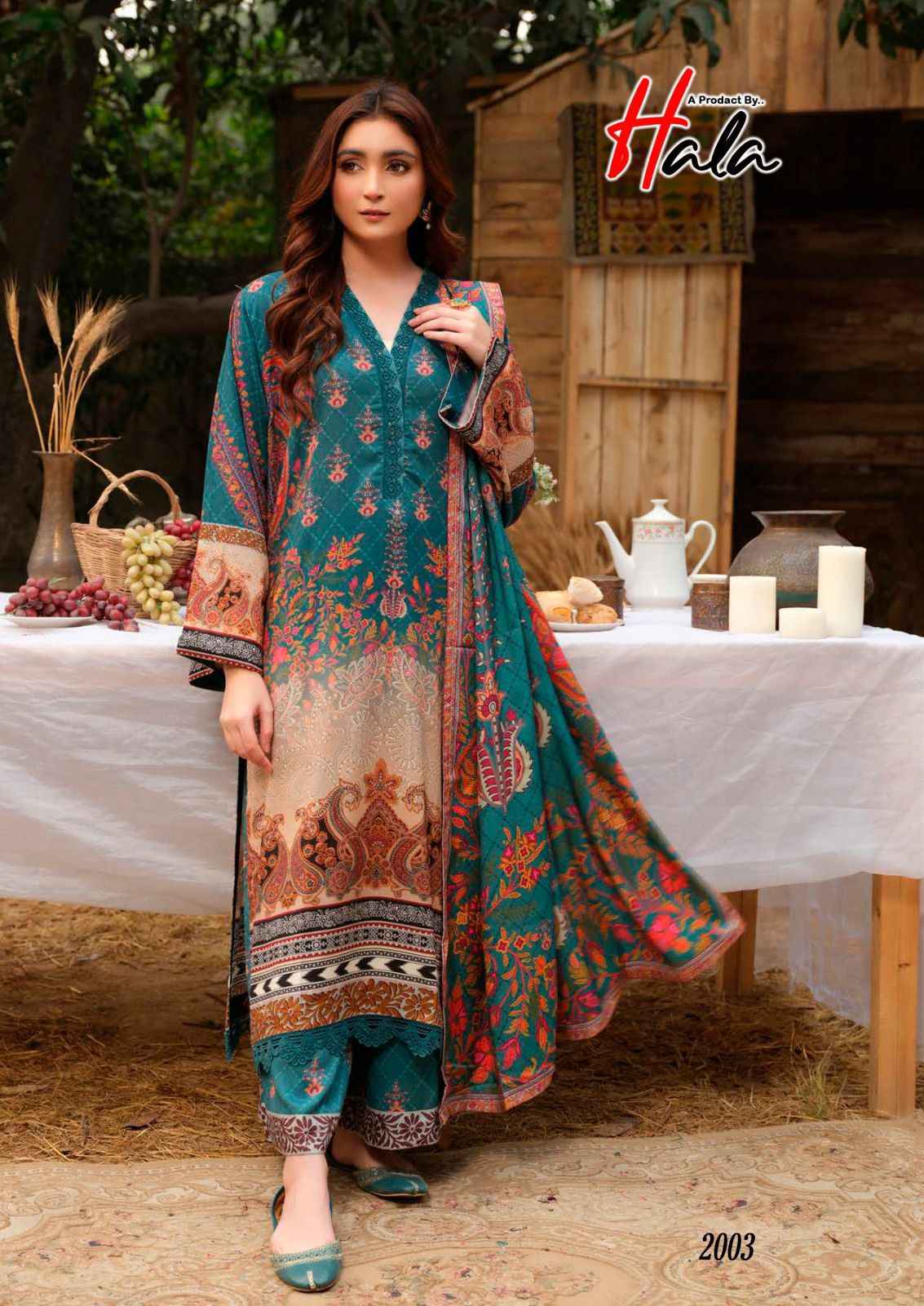 Hala Azure Vol 2 Lawn Cotton Dress Material 6 pcs Catalogue