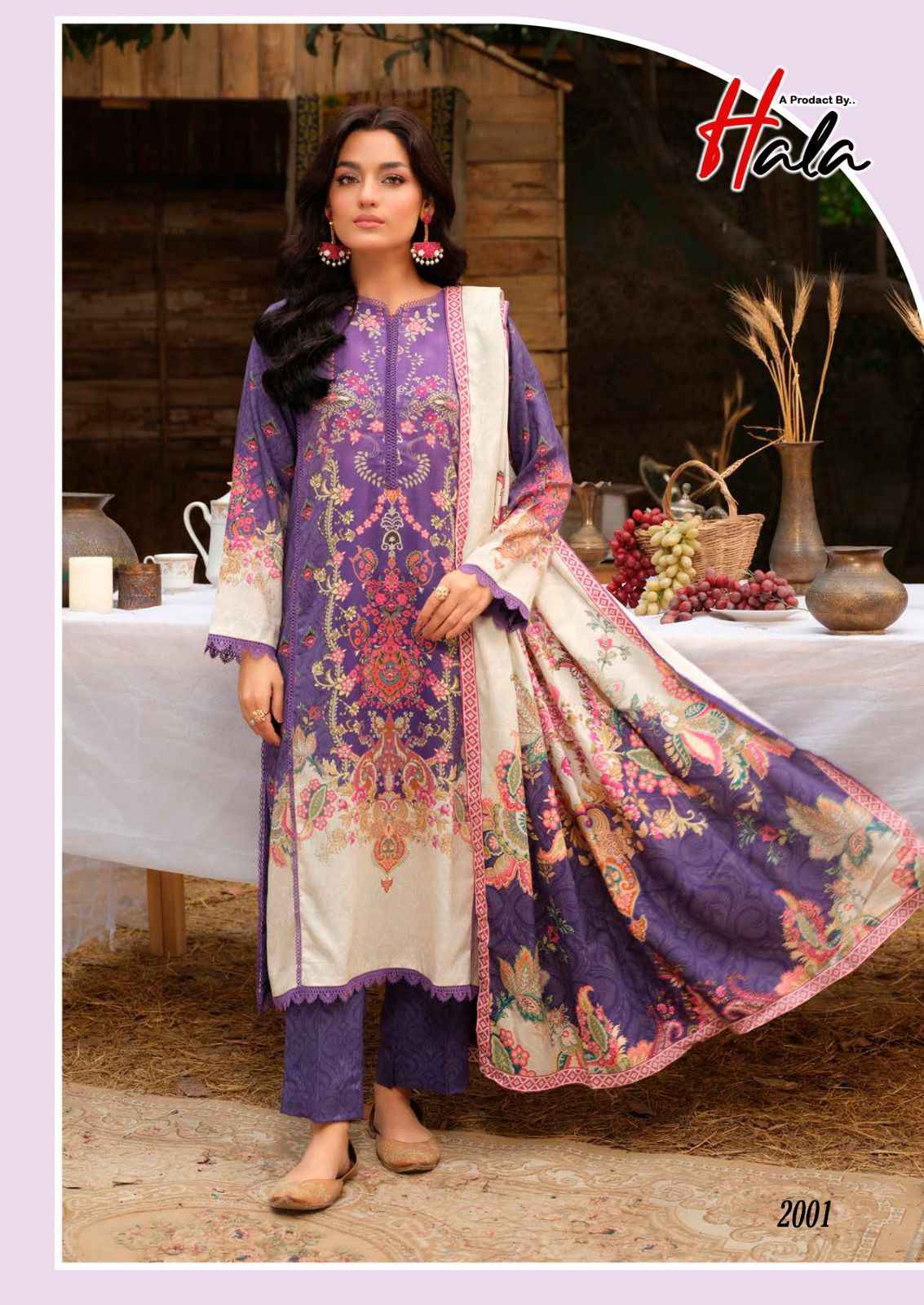 Hala Azure Vol 2 Lawn Cotton Dress Material 6 pcs Catalogue