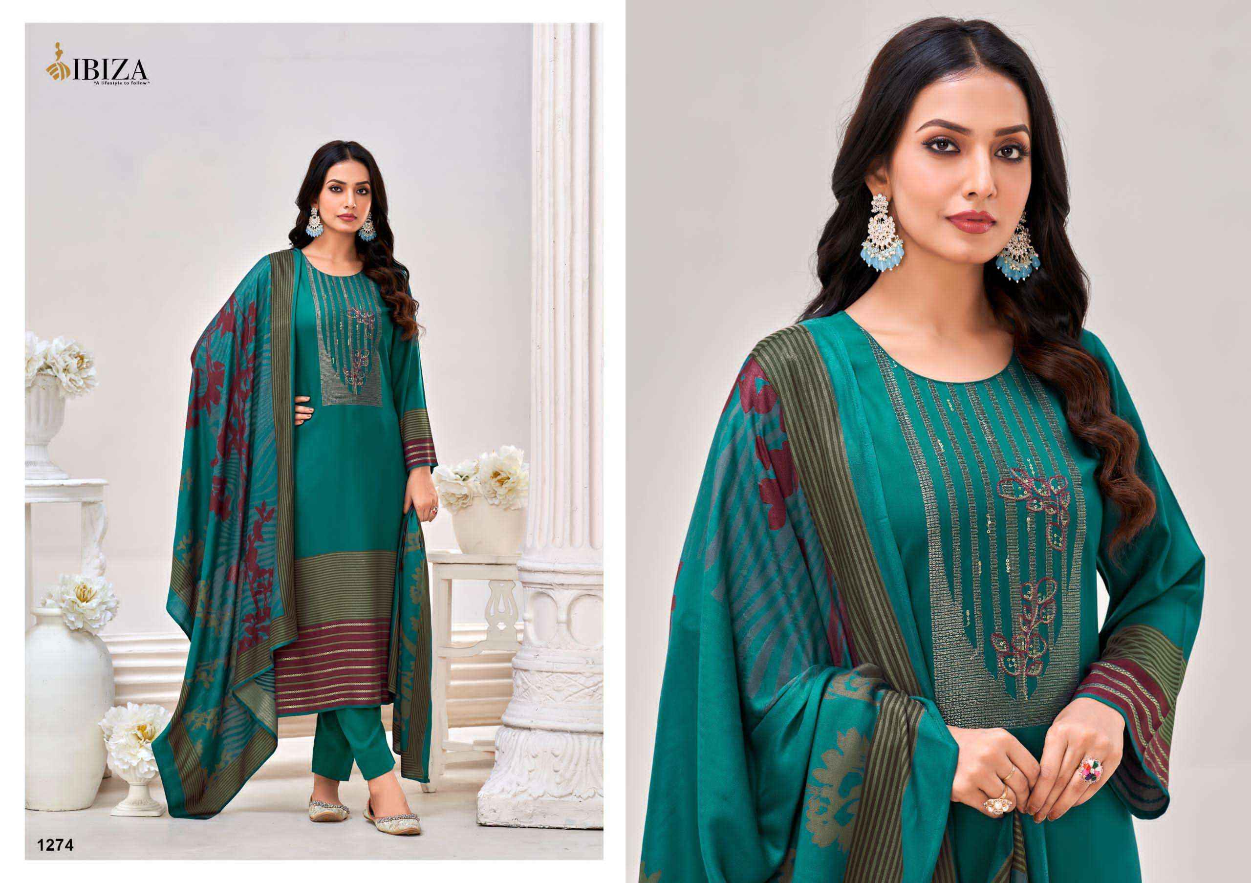 Ibiza Ek Nazar Viscouse Dress Material 4 pcs Catalogue