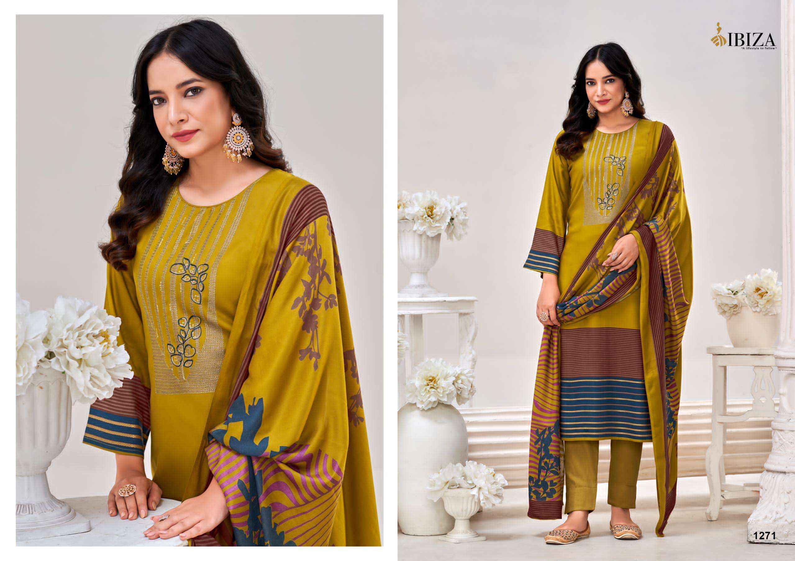Ibiza Ek Nazar Viscouse Dress Material 4 pcs Catalogue
