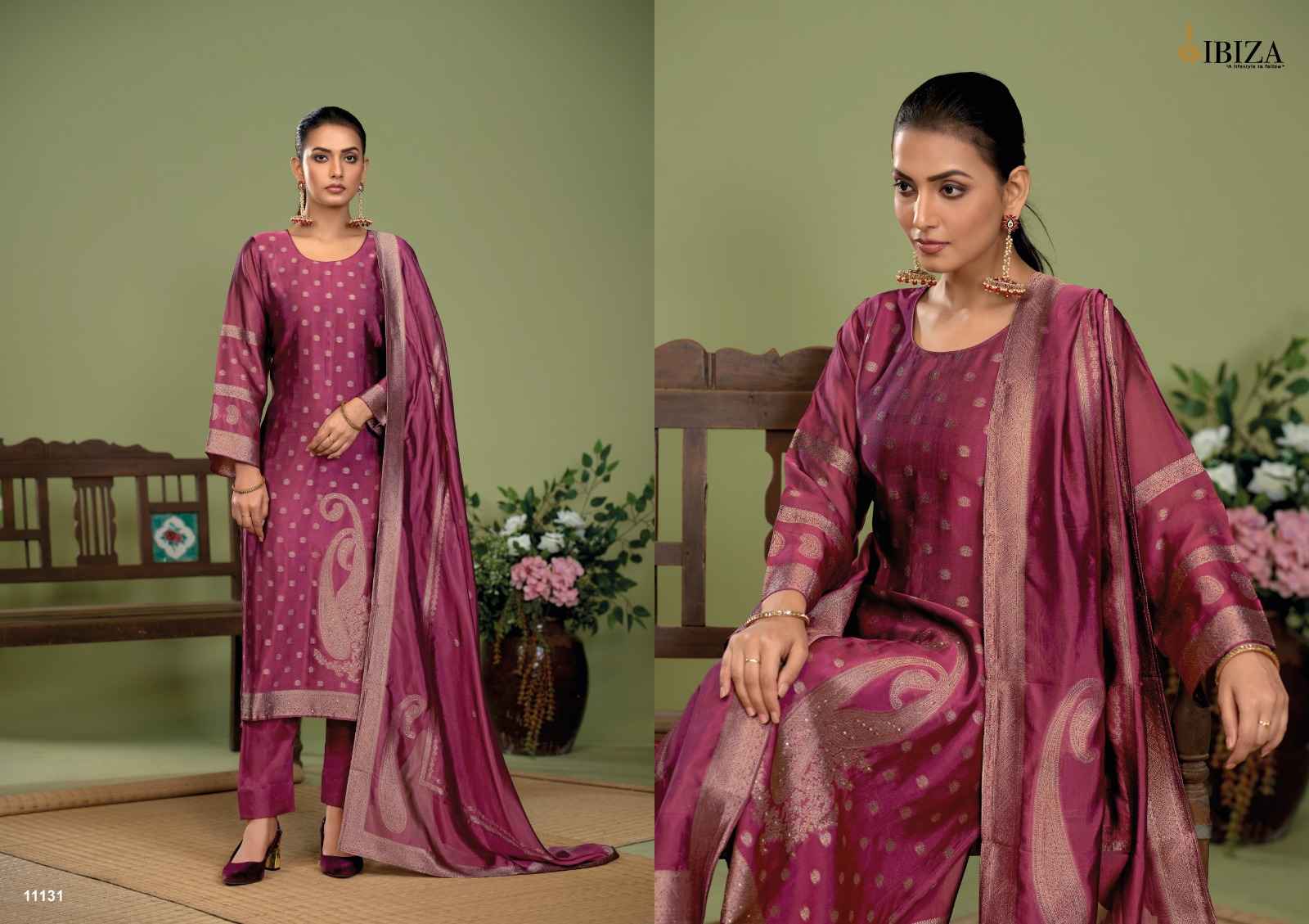 Ibiza Nora Banglory Silk Dress Material 4 pcs Catalogue
