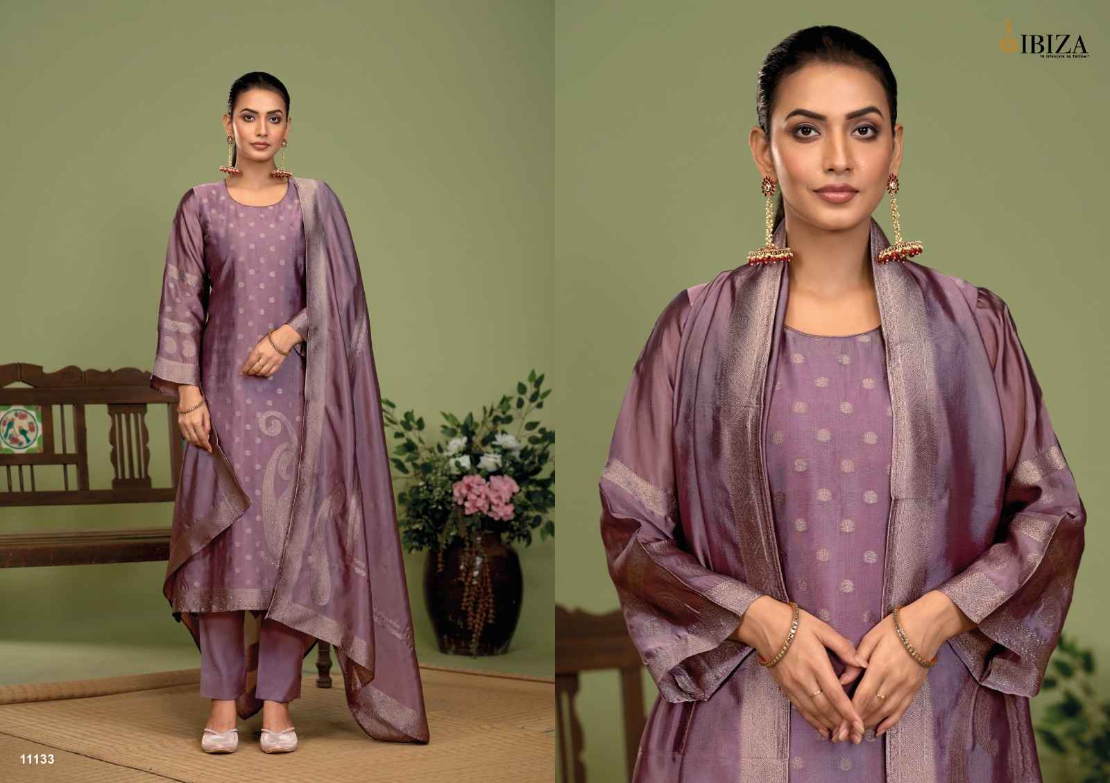 Ibiza Nora Banglory Silk Dress Material 4 pcs Catalogue