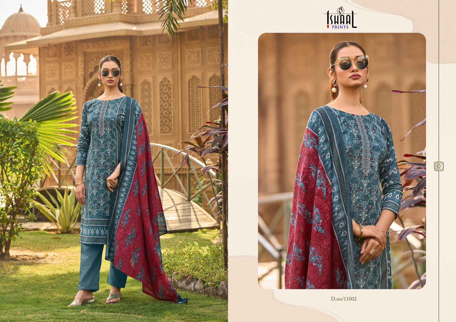 Ishaal Embroidered Vol 11 Lawn Cotton Dress Material 10 pcs Catalogue