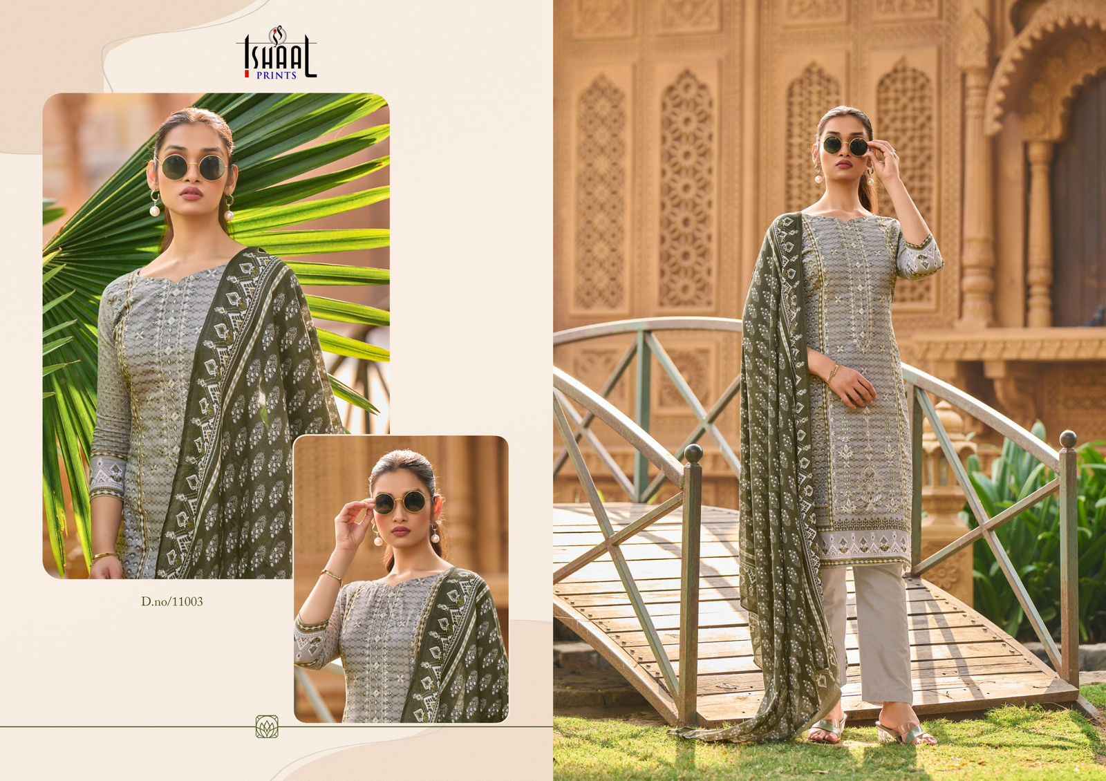 Ishaal Embroidered Vol 11 Lawn Cotton Dress Material 10 pcs Catalogue