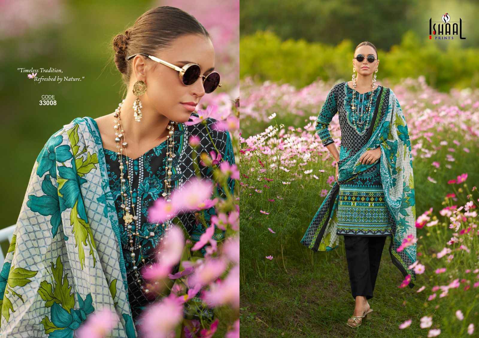 Ishaal Prints Gulmohar Vol 33 Lawn Dress Material 10 Pc Catalouge