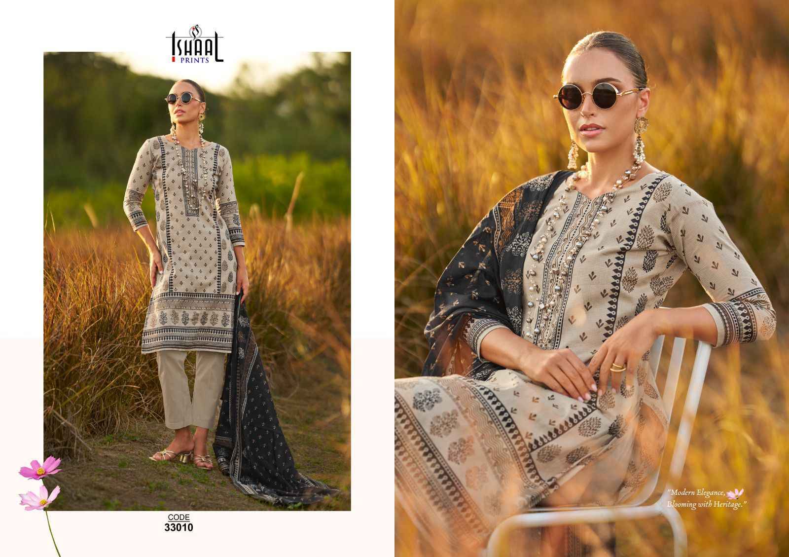 Ishaal Prints Gulmohar Vol 33 Lawn Dress Material 10 Pc Catalouge